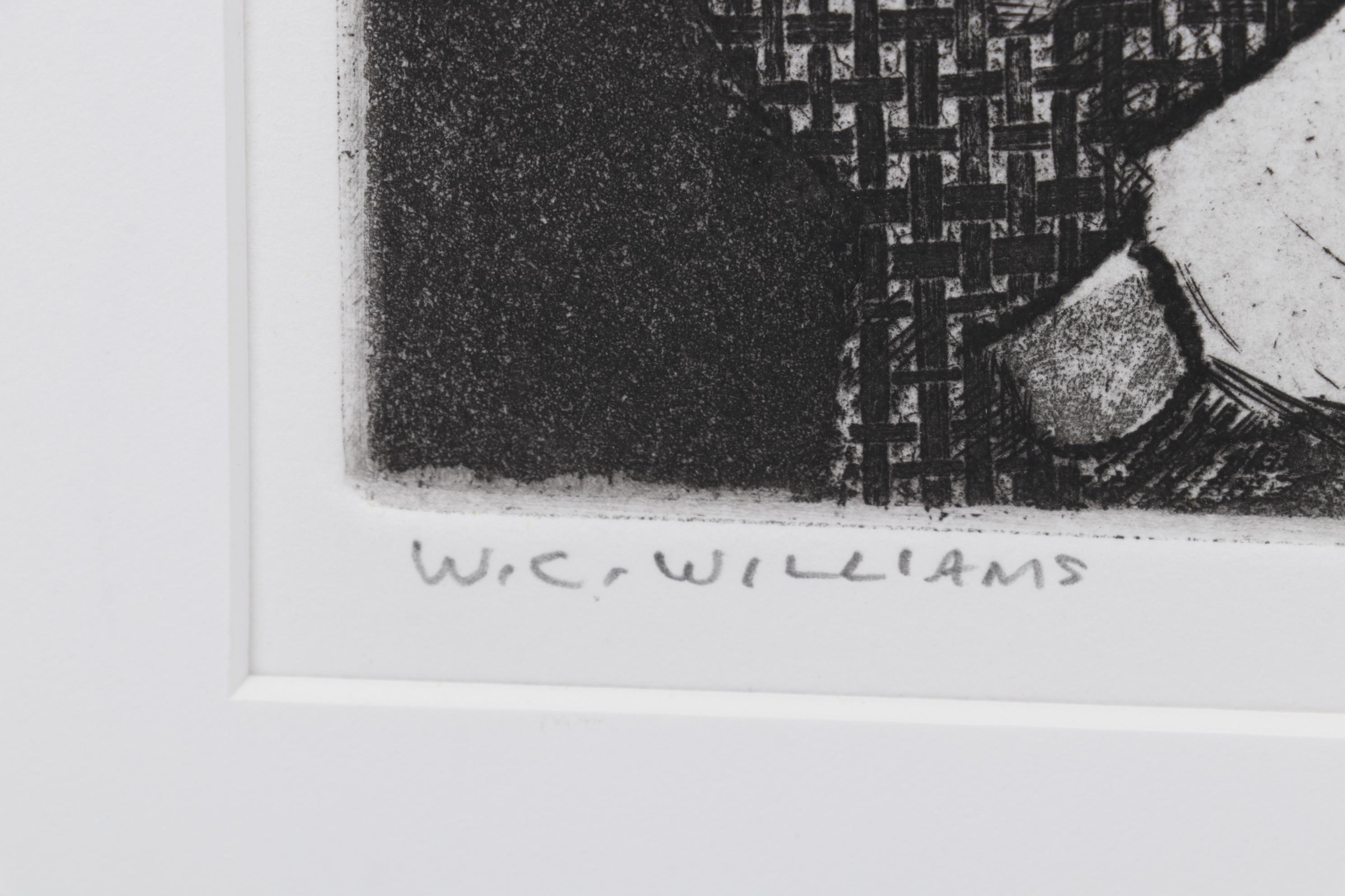 Sidney Chafetz Etching "W. C. Williams," 1970