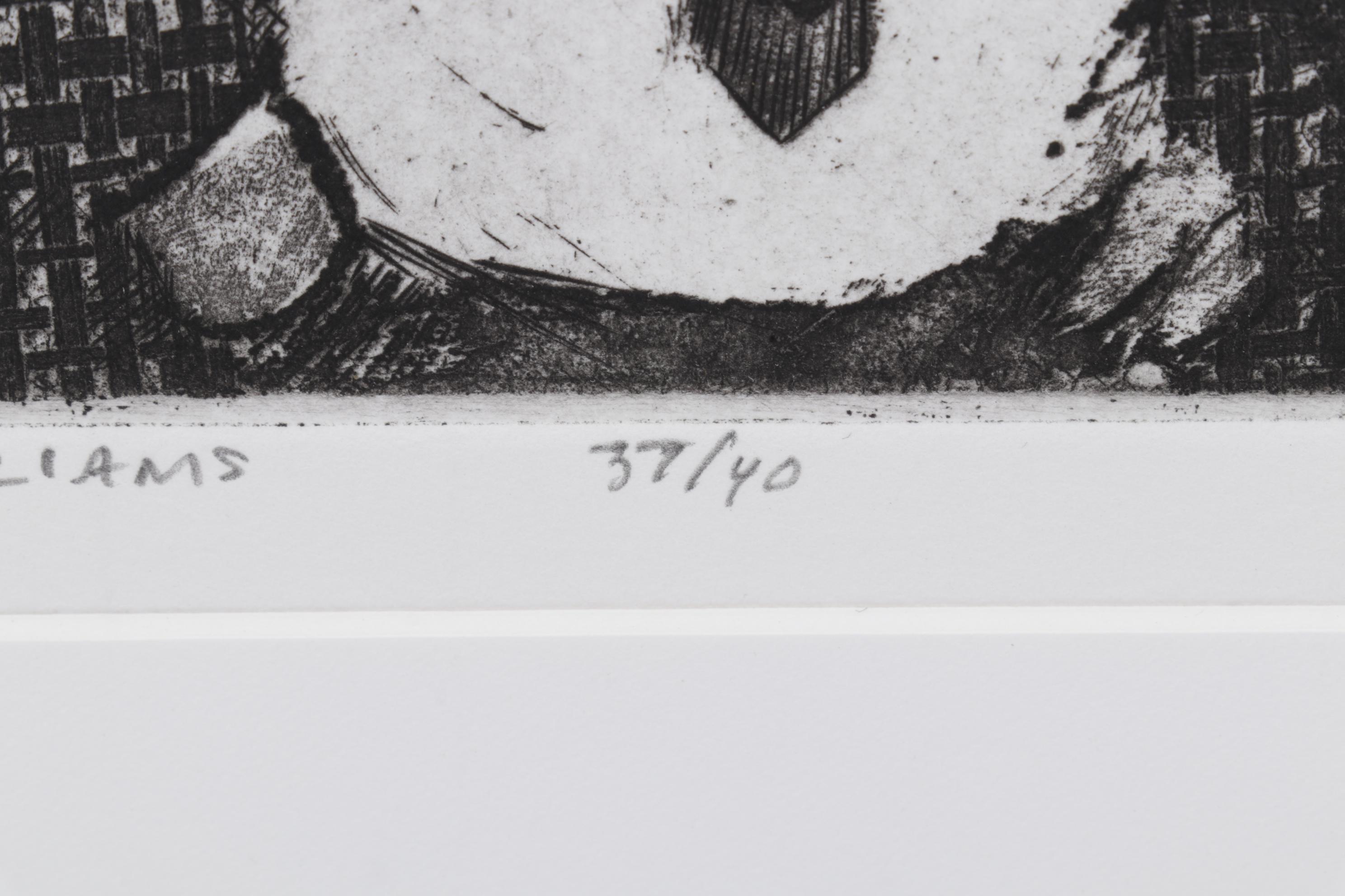 Sidney Chafetz Etching "W. C. Williams," 1970