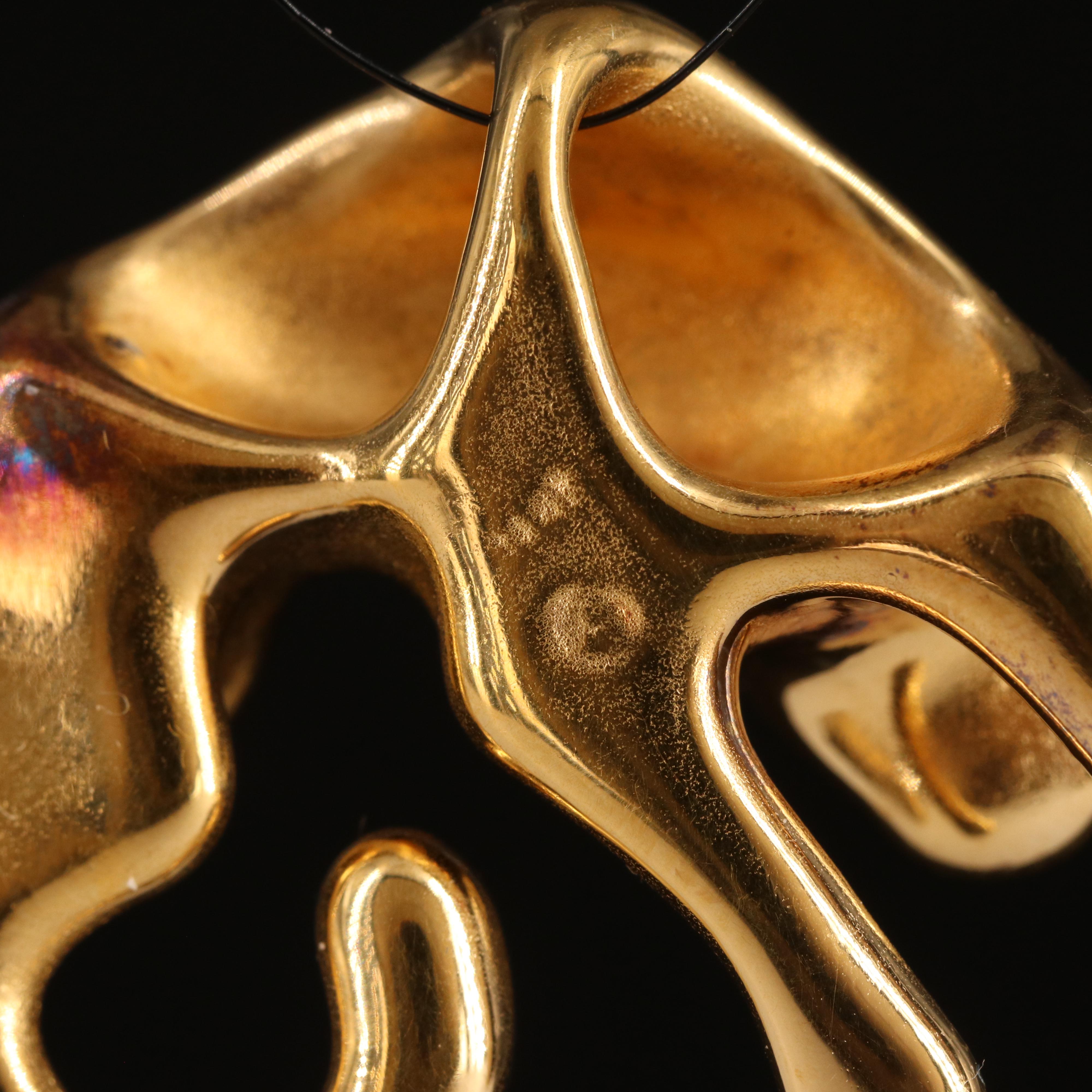 14K Panther Slide Pendant