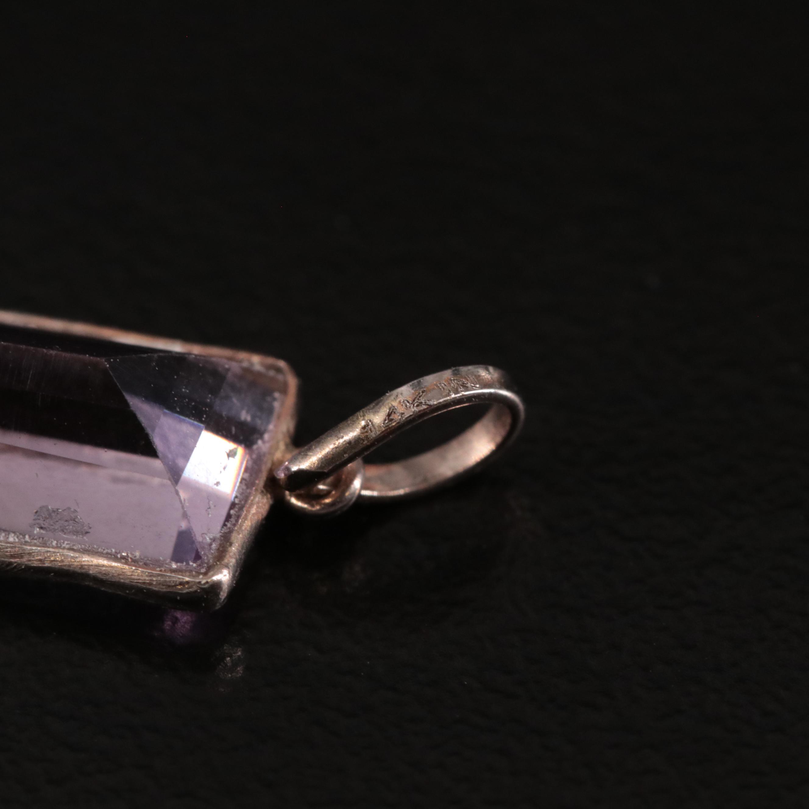 14K Amethyst Pendant