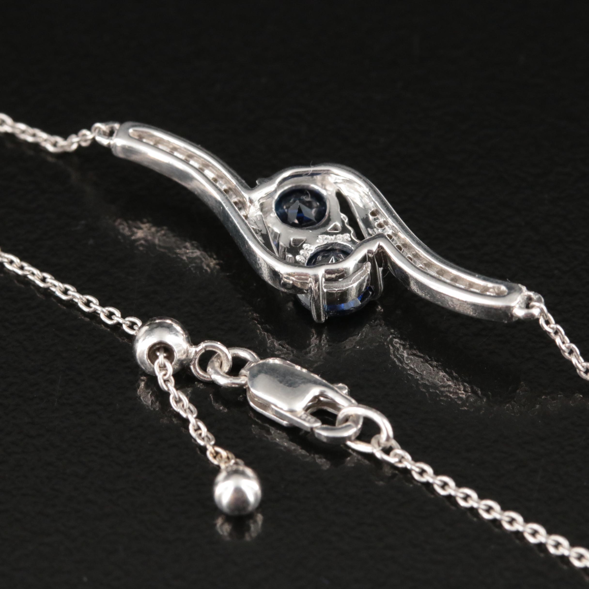 Sterling Sapphire Bolo Bracelet