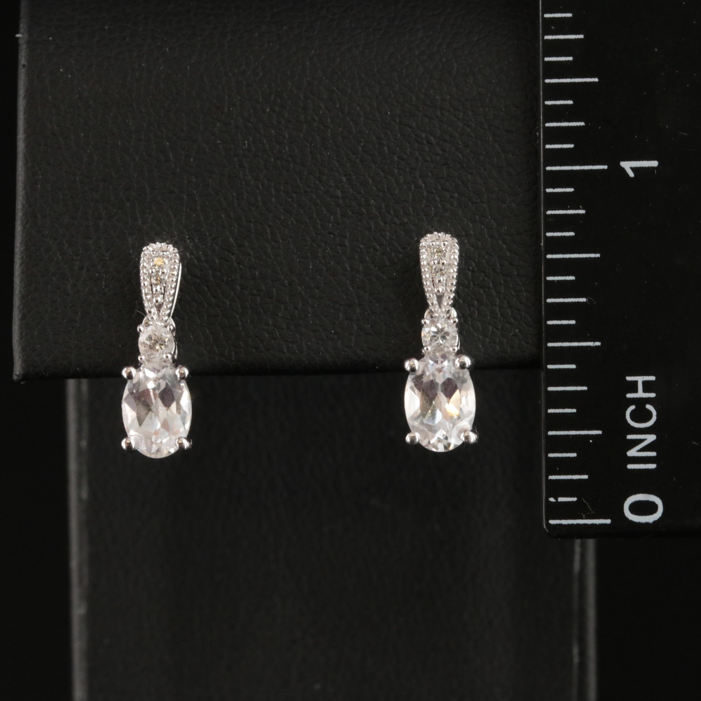 Sterling Sapphire Drop Earrings