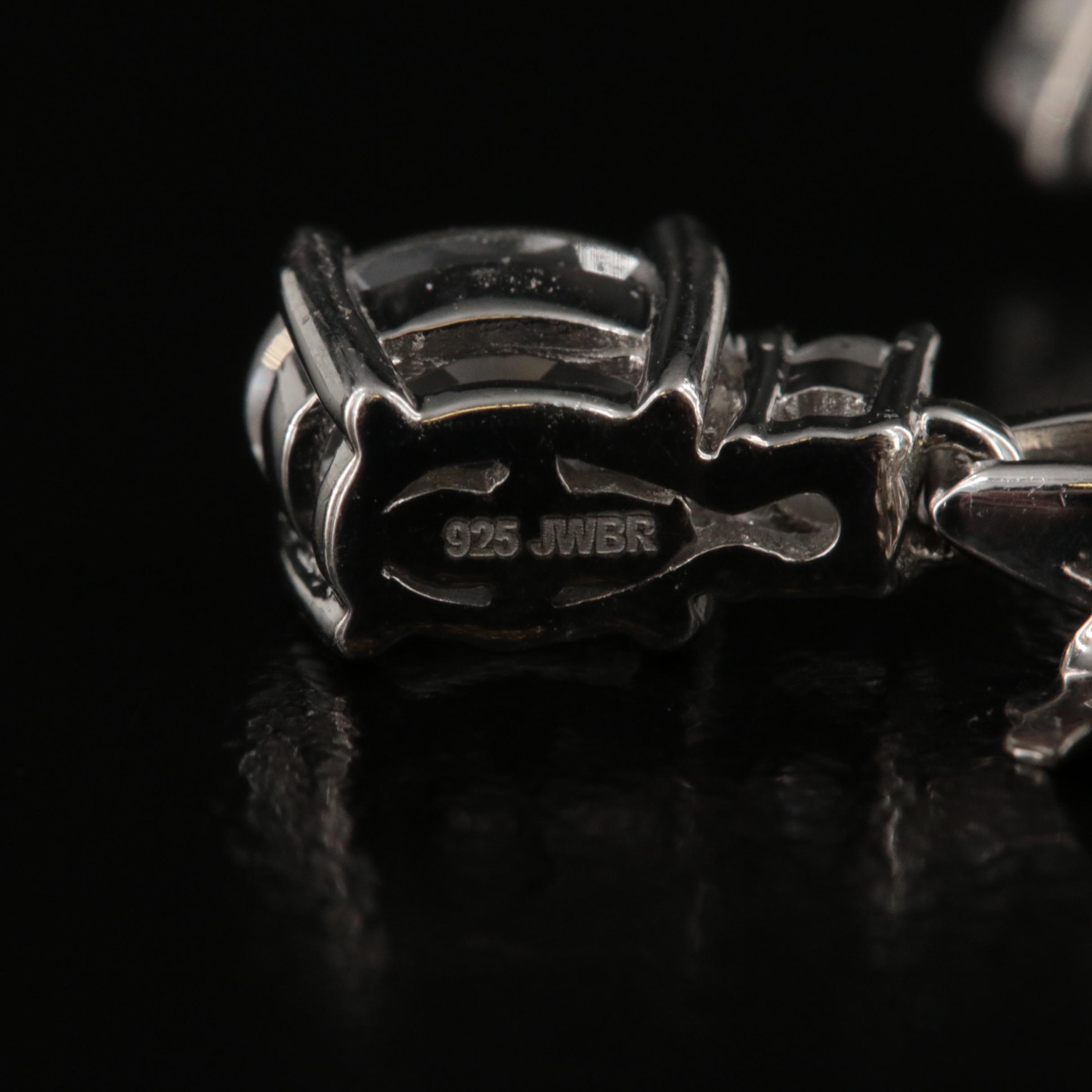 Sterling Sapphire Drop Earrings