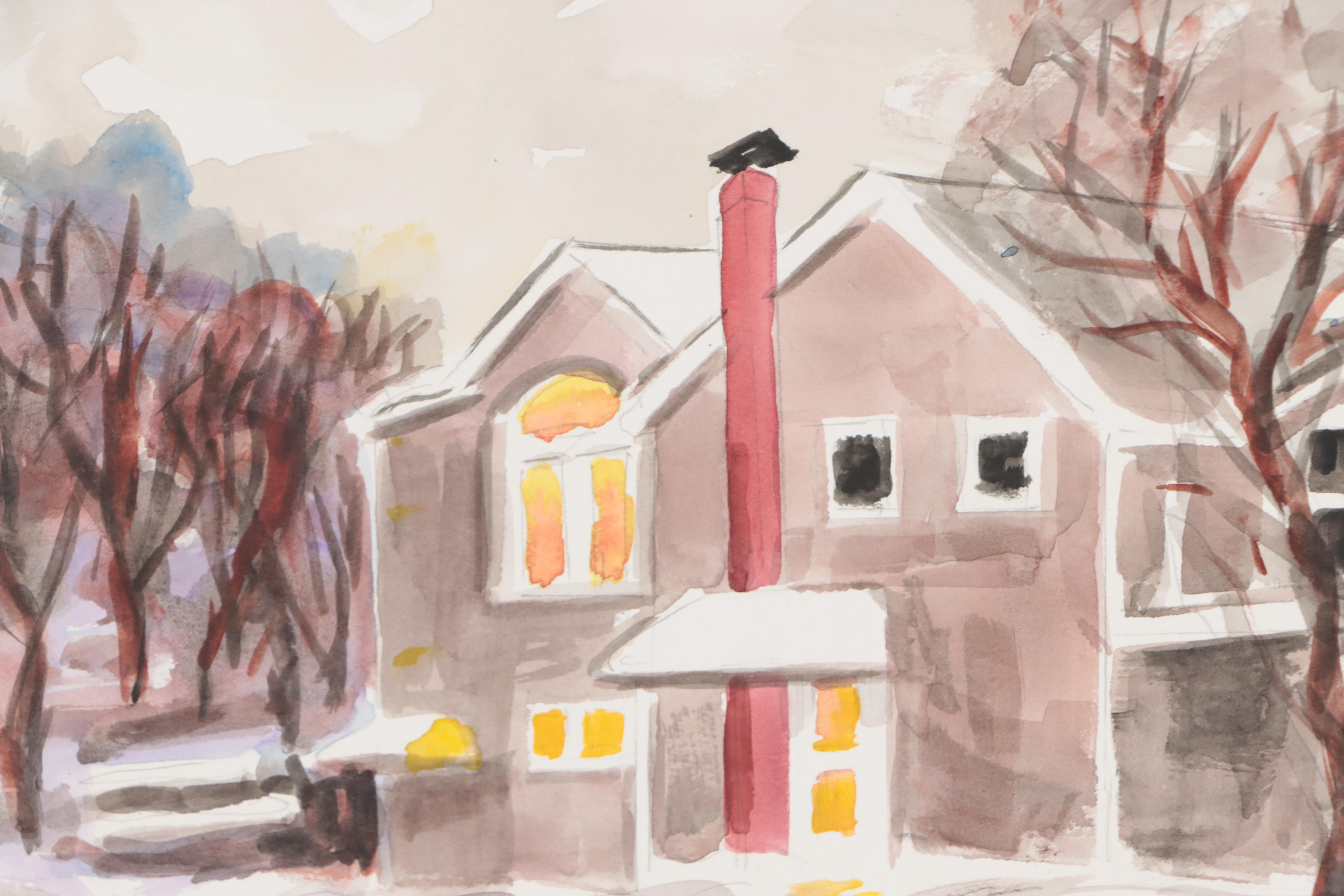 Kathleen Zimbicki Street View Watercolor Painting, 2021