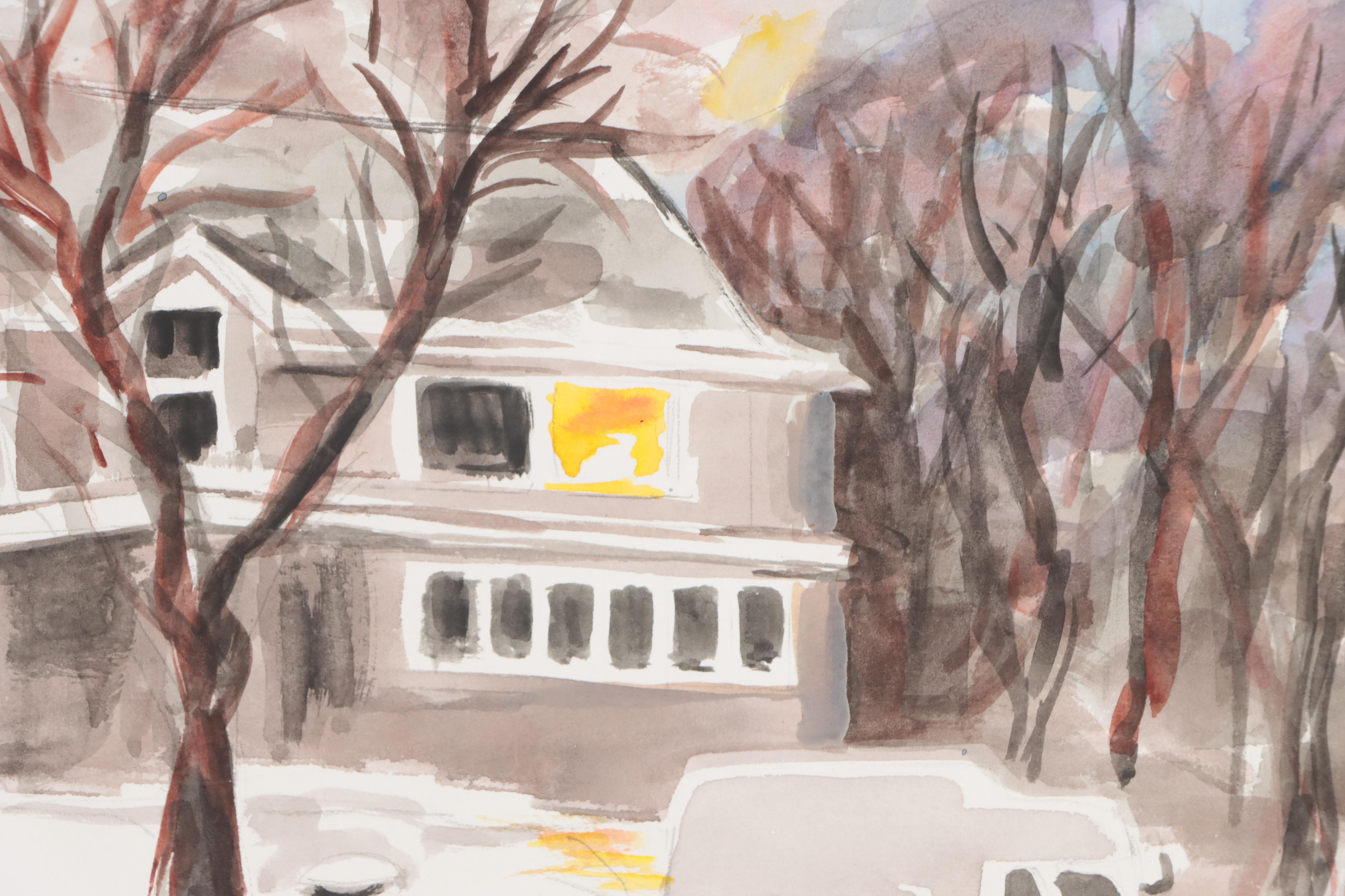 Kathleen Zimbicki Street View Watercolor Painting, 2021