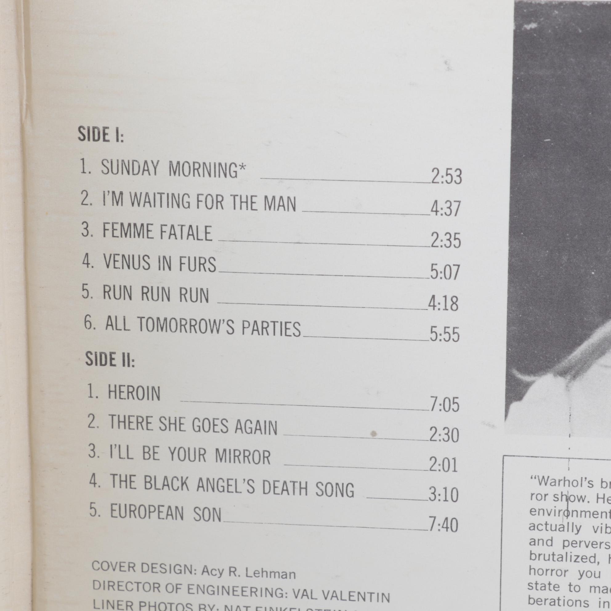 The Velvet Underground & Nico First State, Emerson Cover, Debut Album, 1967