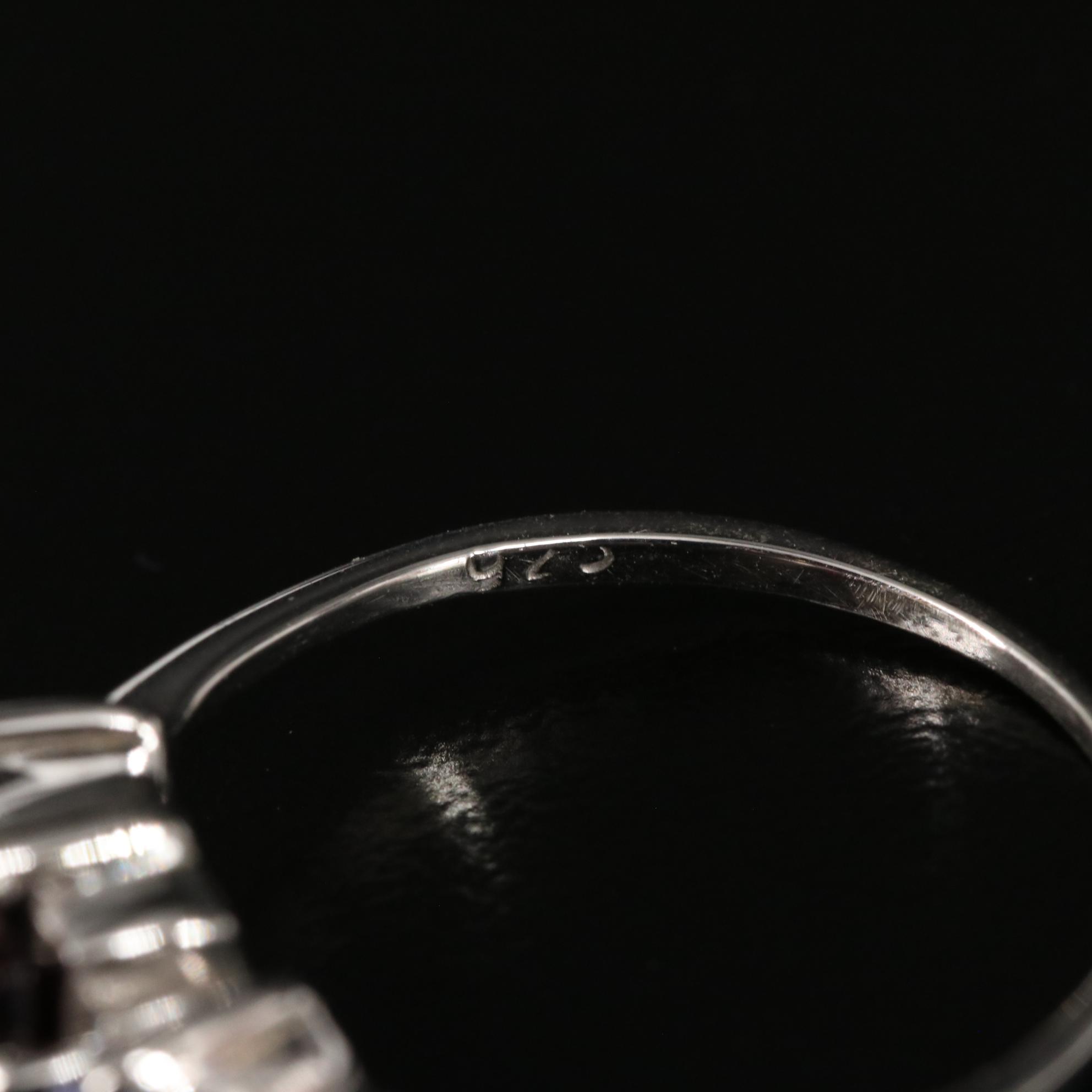 Sterling Garnet and Tanzanite Band