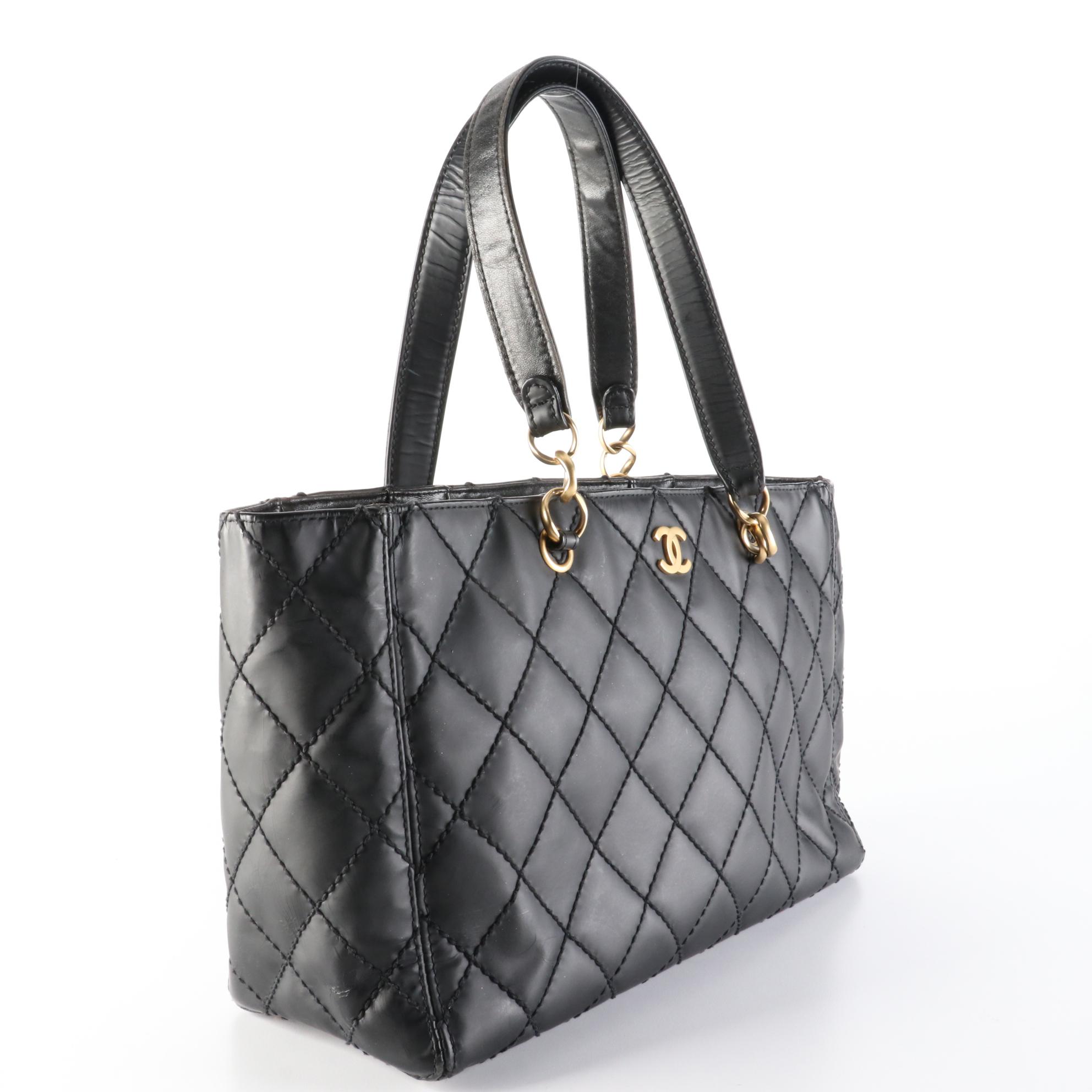 Chanel CC Tote in Glazed Quilted Leather