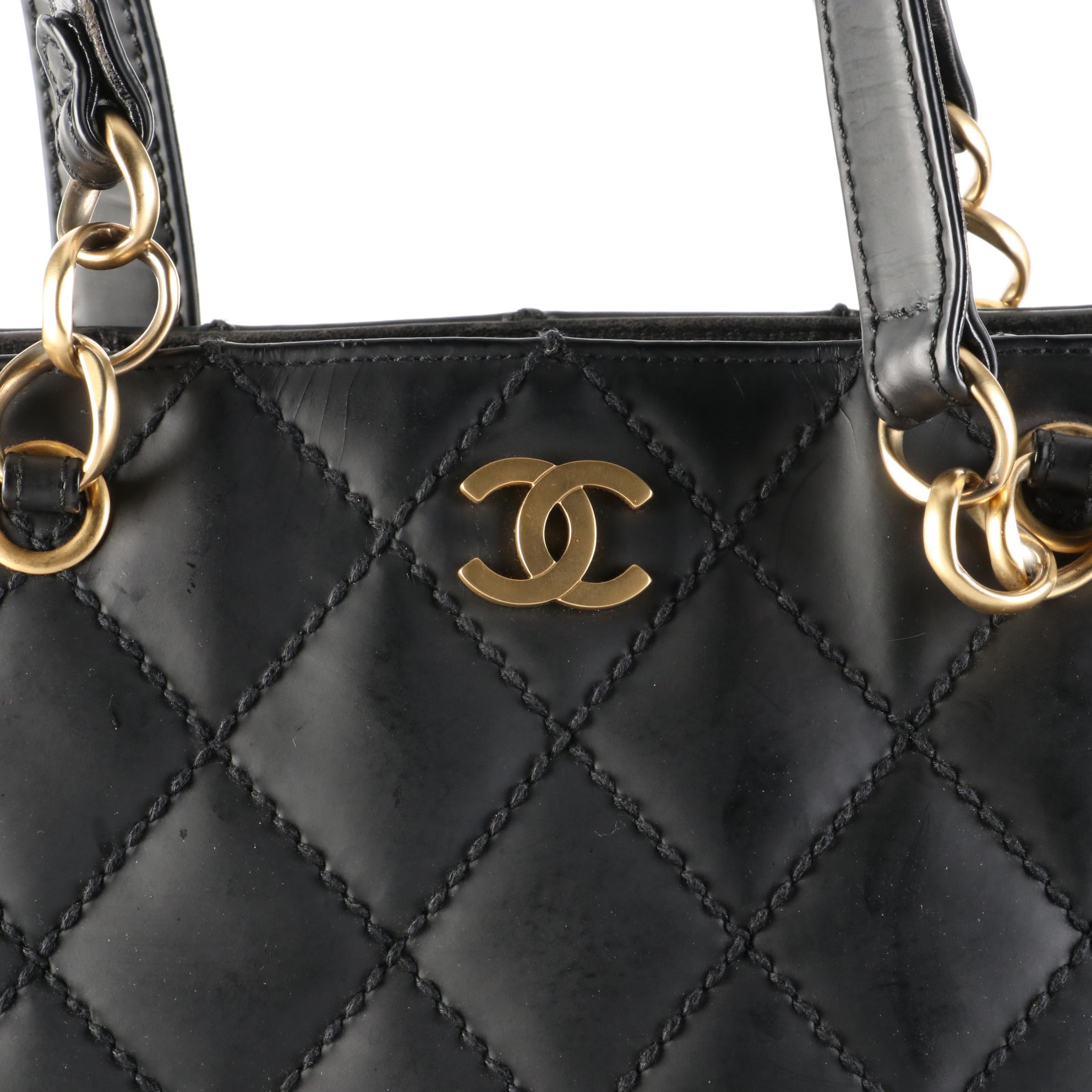 Chanel CC Tote in Glazed Quilted Leather