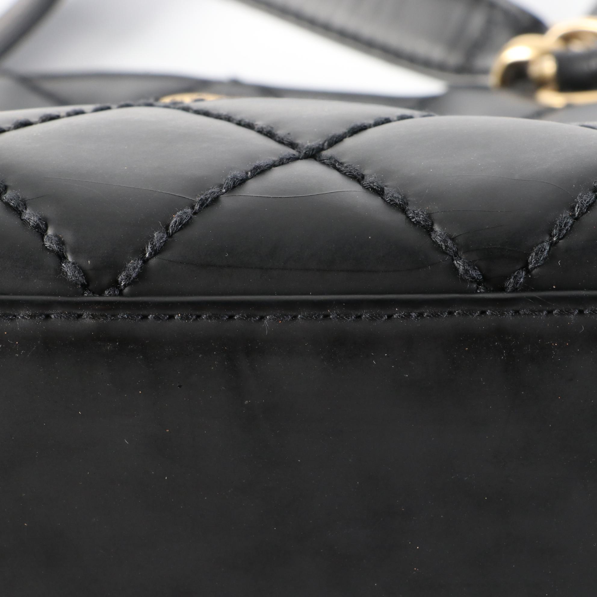 Chanel CC Tote in Glazed Quilted Leather