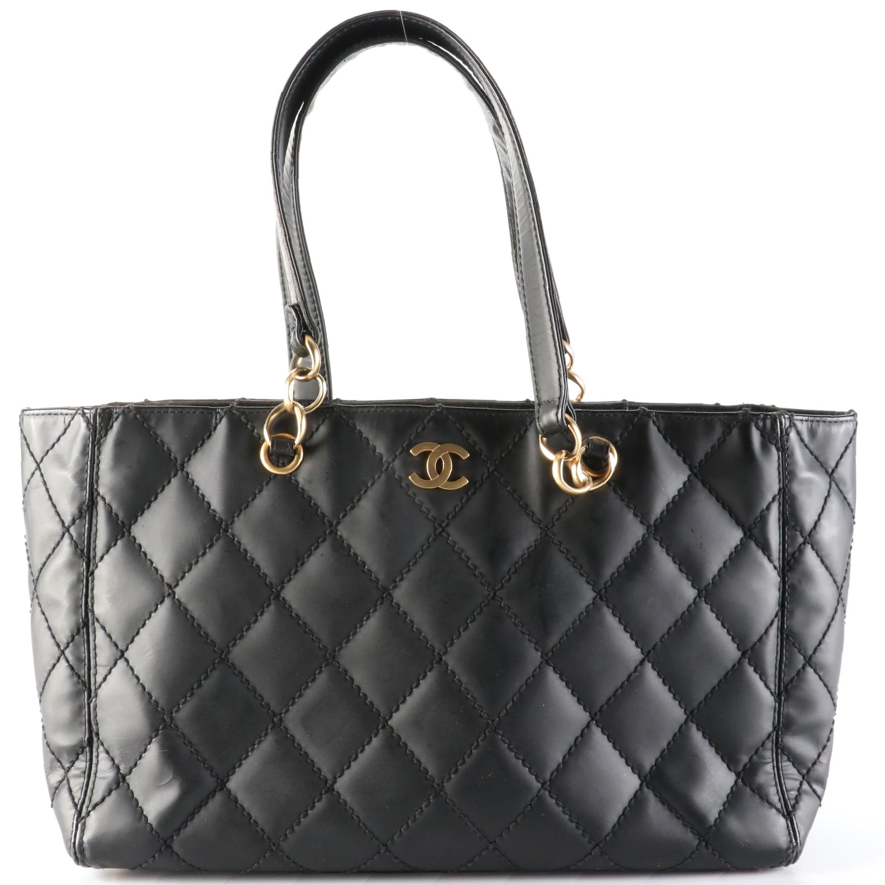 Chanel CC Tote in Glazed Quilted Leather
