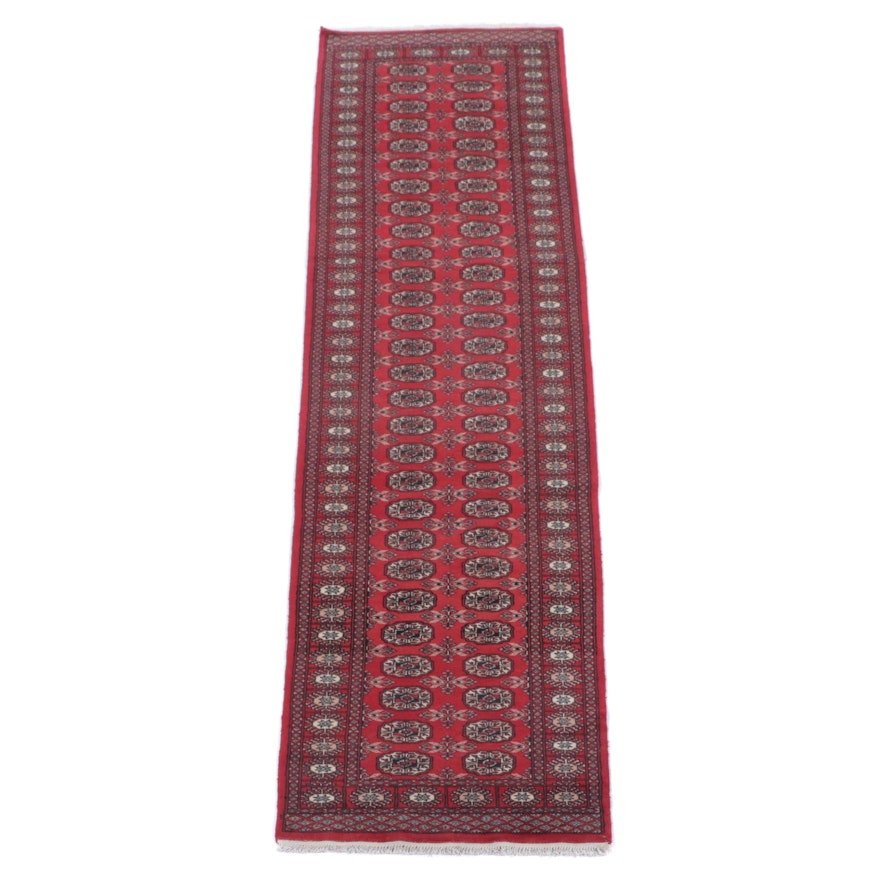 2'7 x 11'8 Hand-Knotted Persian Turkmen Gul Carpet Runner