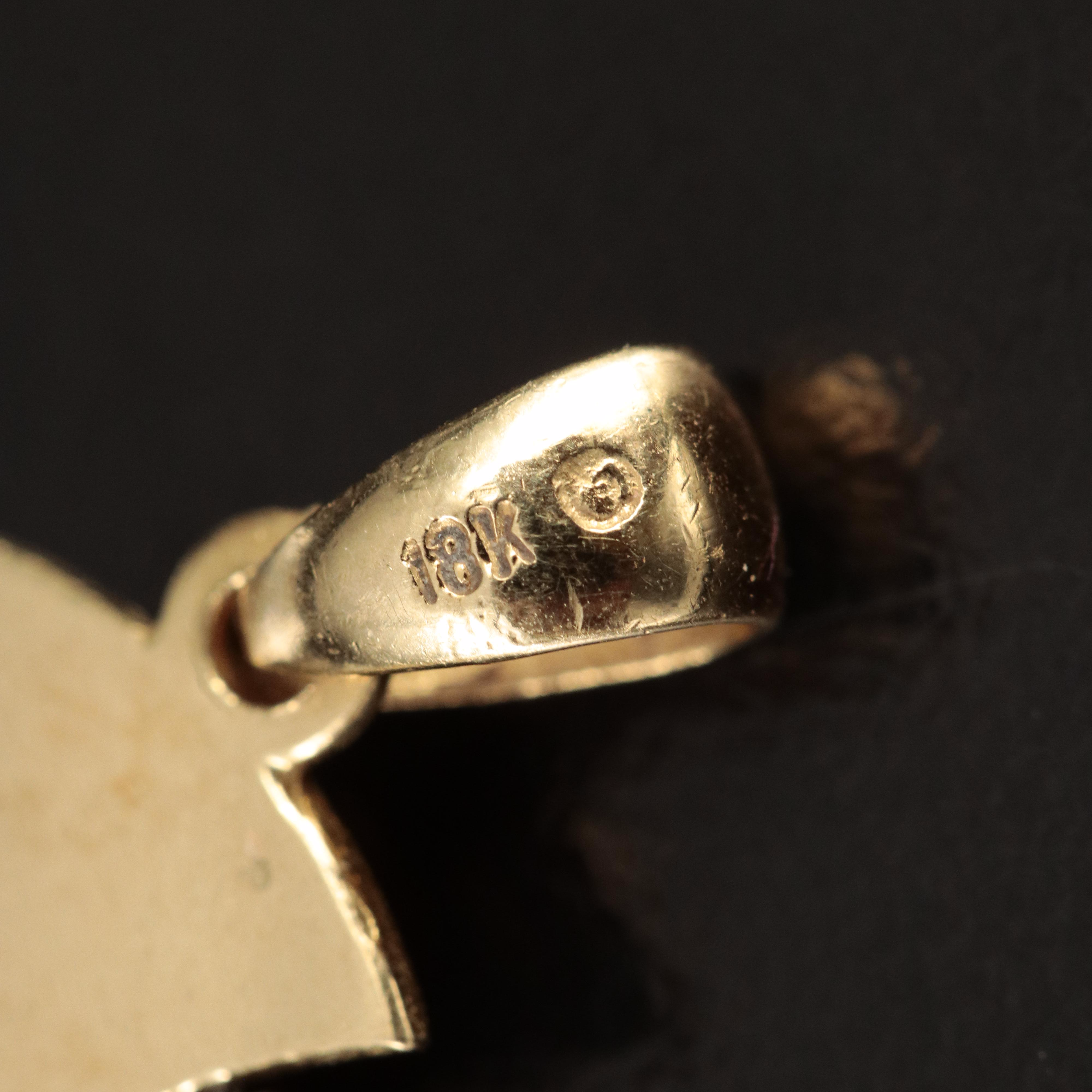 18K Tri-Color Gold Jerusalem Cross Pendant