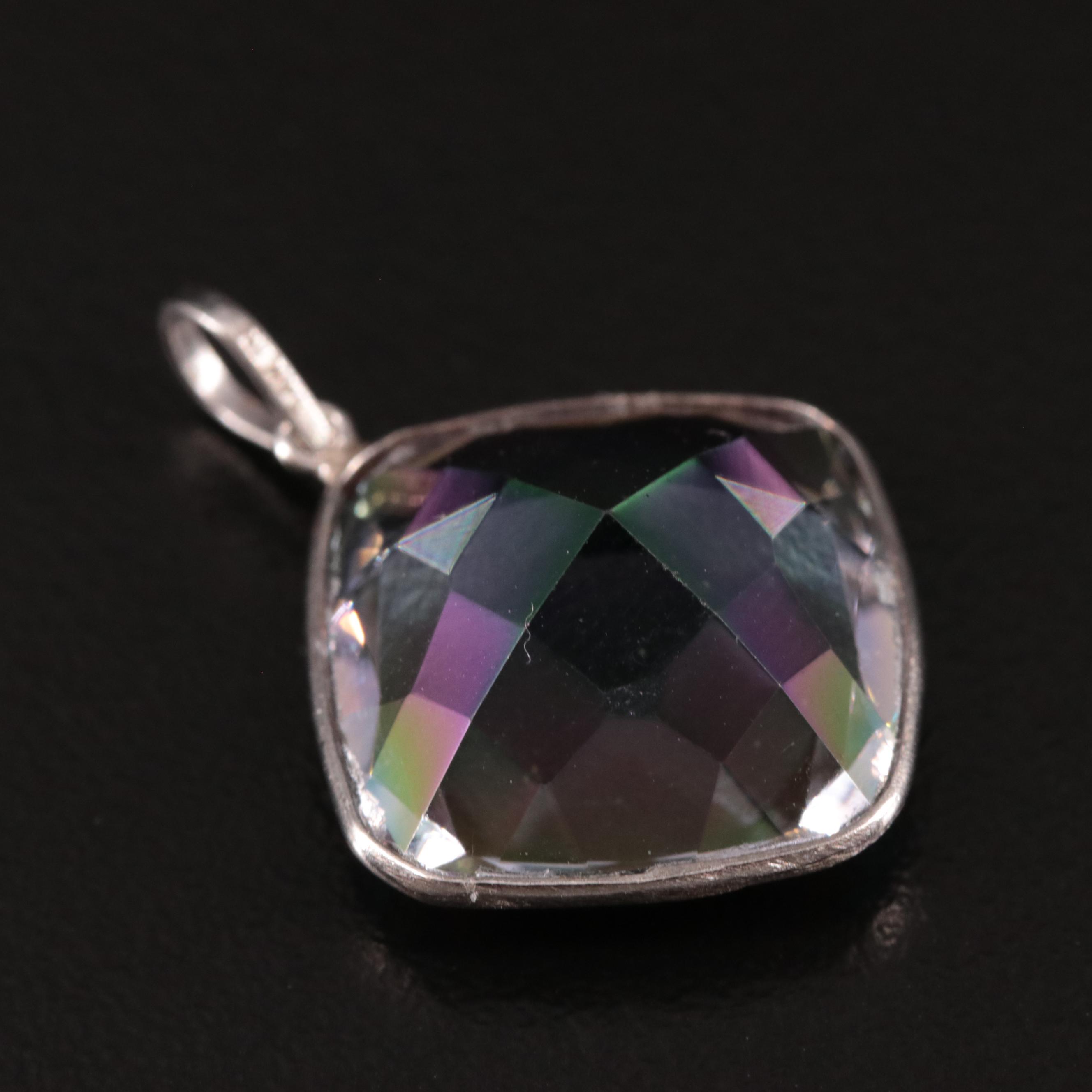 14K Mystic Quartz Pendant