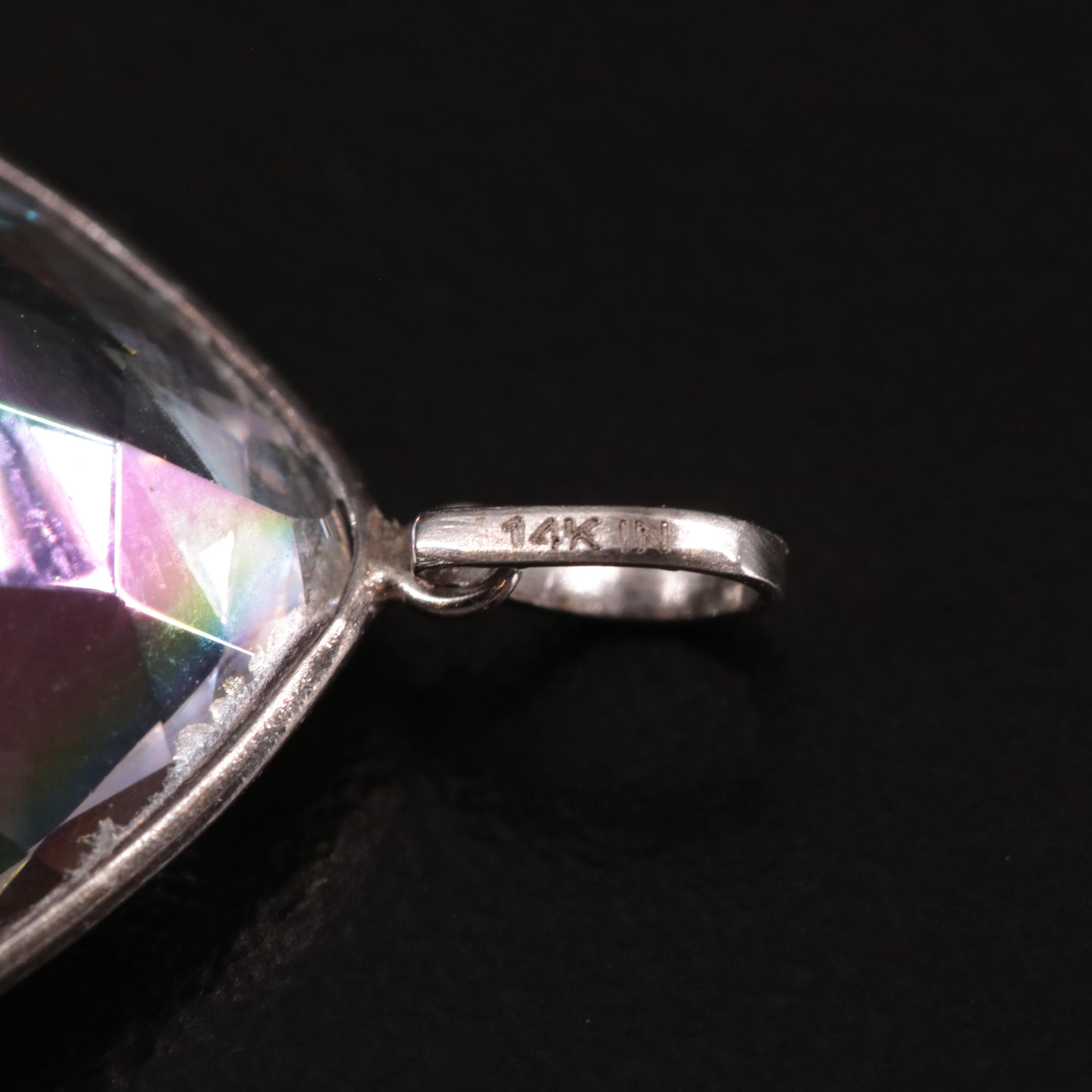 14K Mystic Quartz Pendant