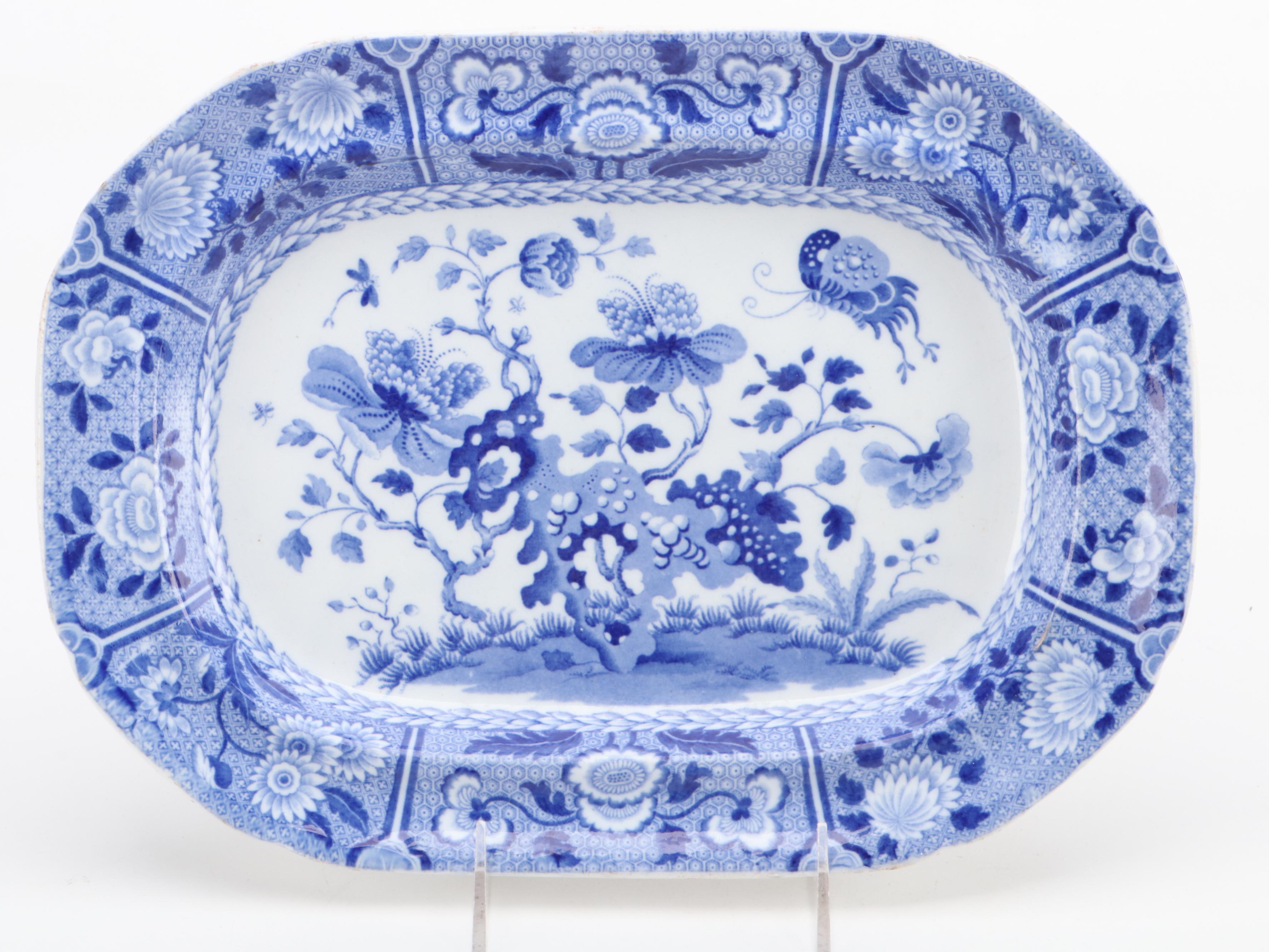 Spode Delft Stoneware Serving Dishes, 19th Century