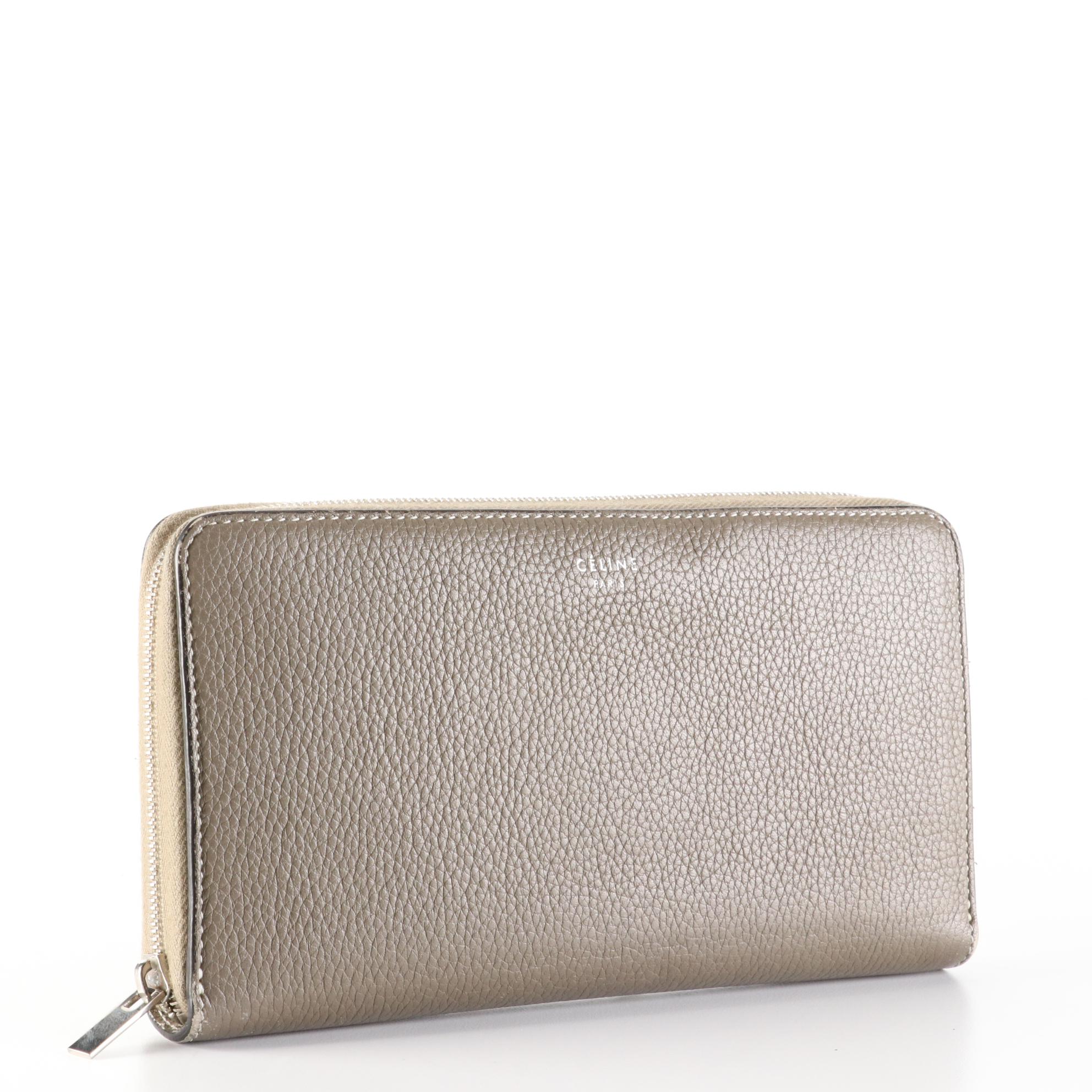 Céline Zip-Around Wallet in Calfskin Leather
