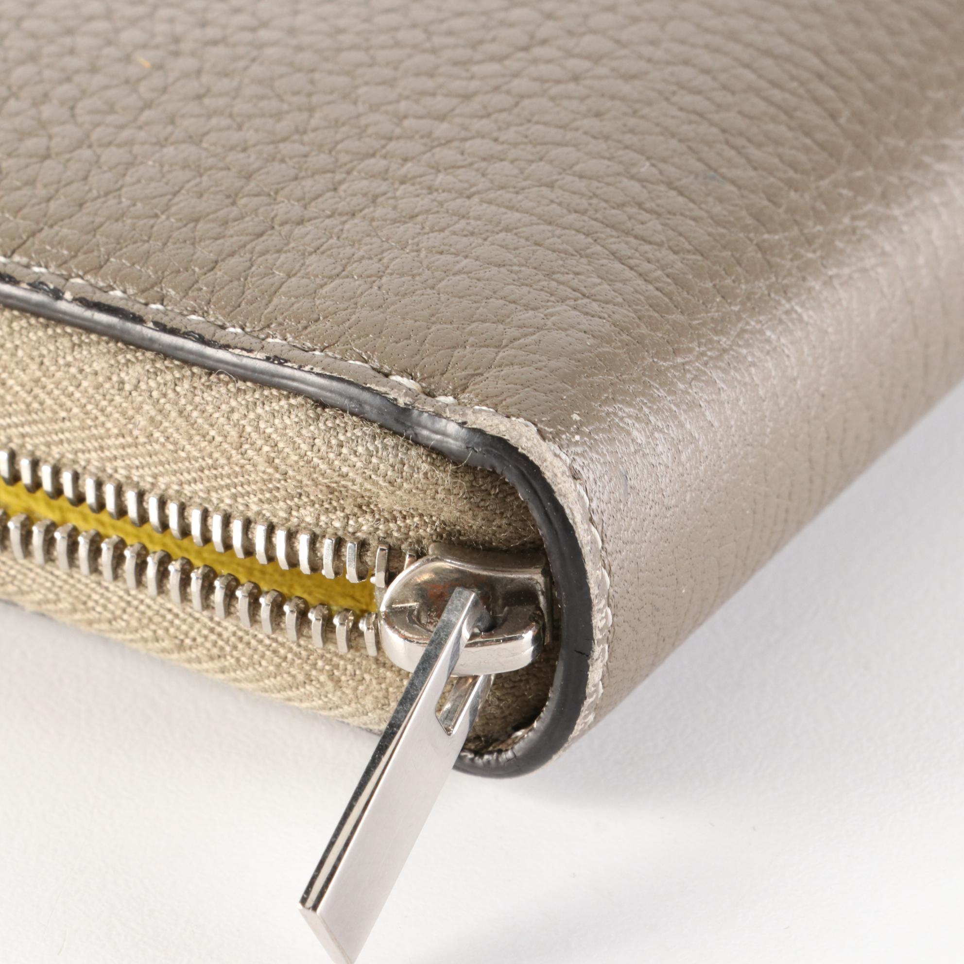 Céline Zip-Around Wallet in Calfskin Leather