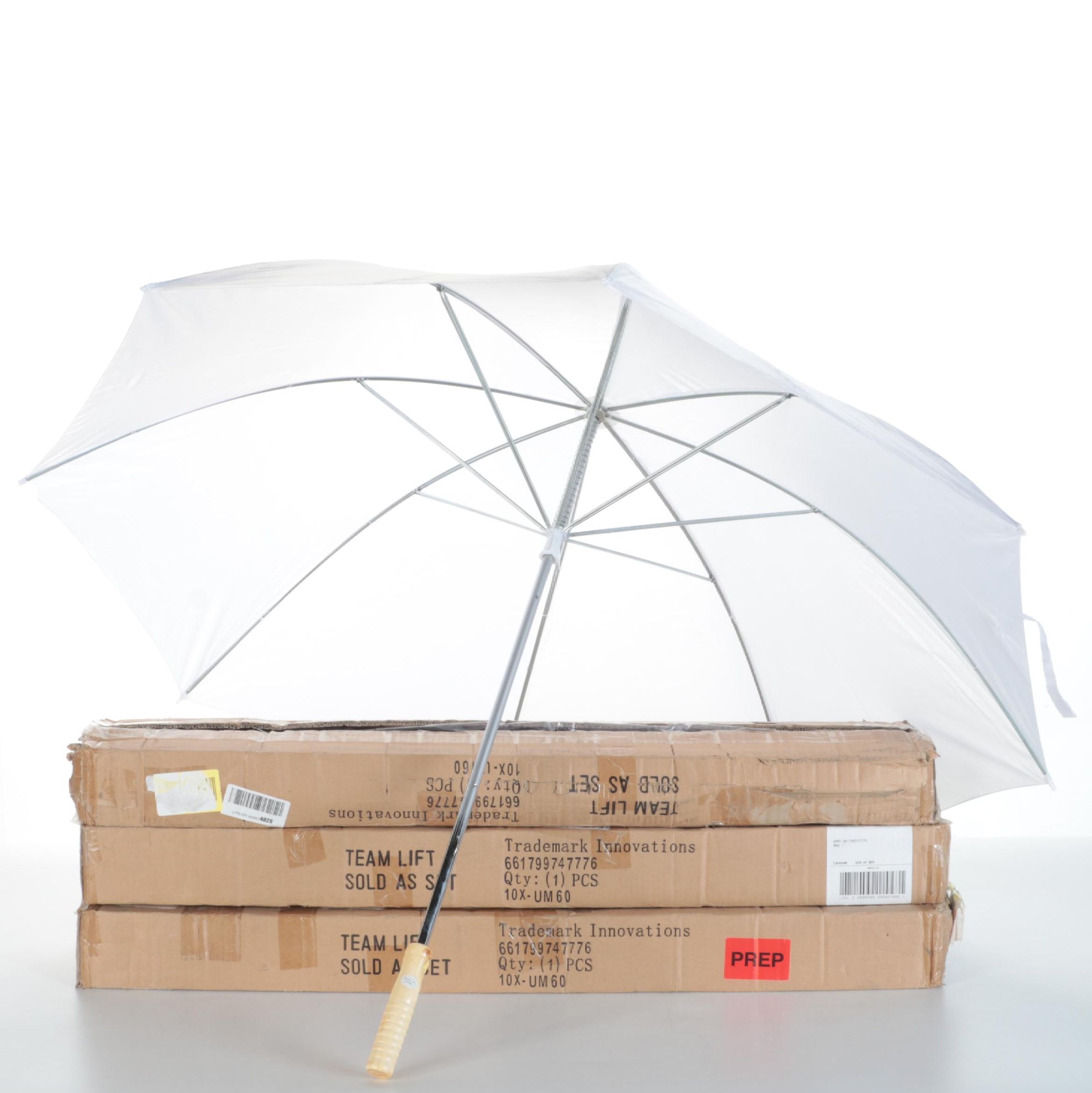 Trademark Innovations White Nylon Wedding Event Umbrellas