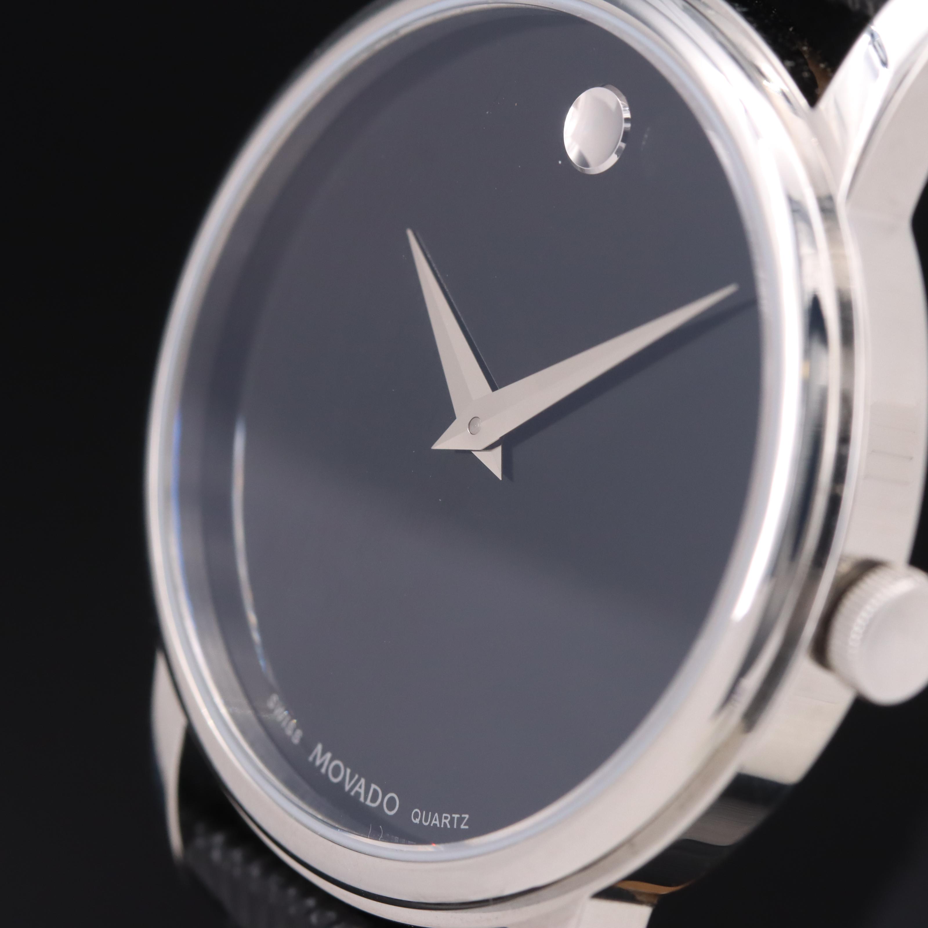 Movado Museum Stainless Steel Black Dial Watch