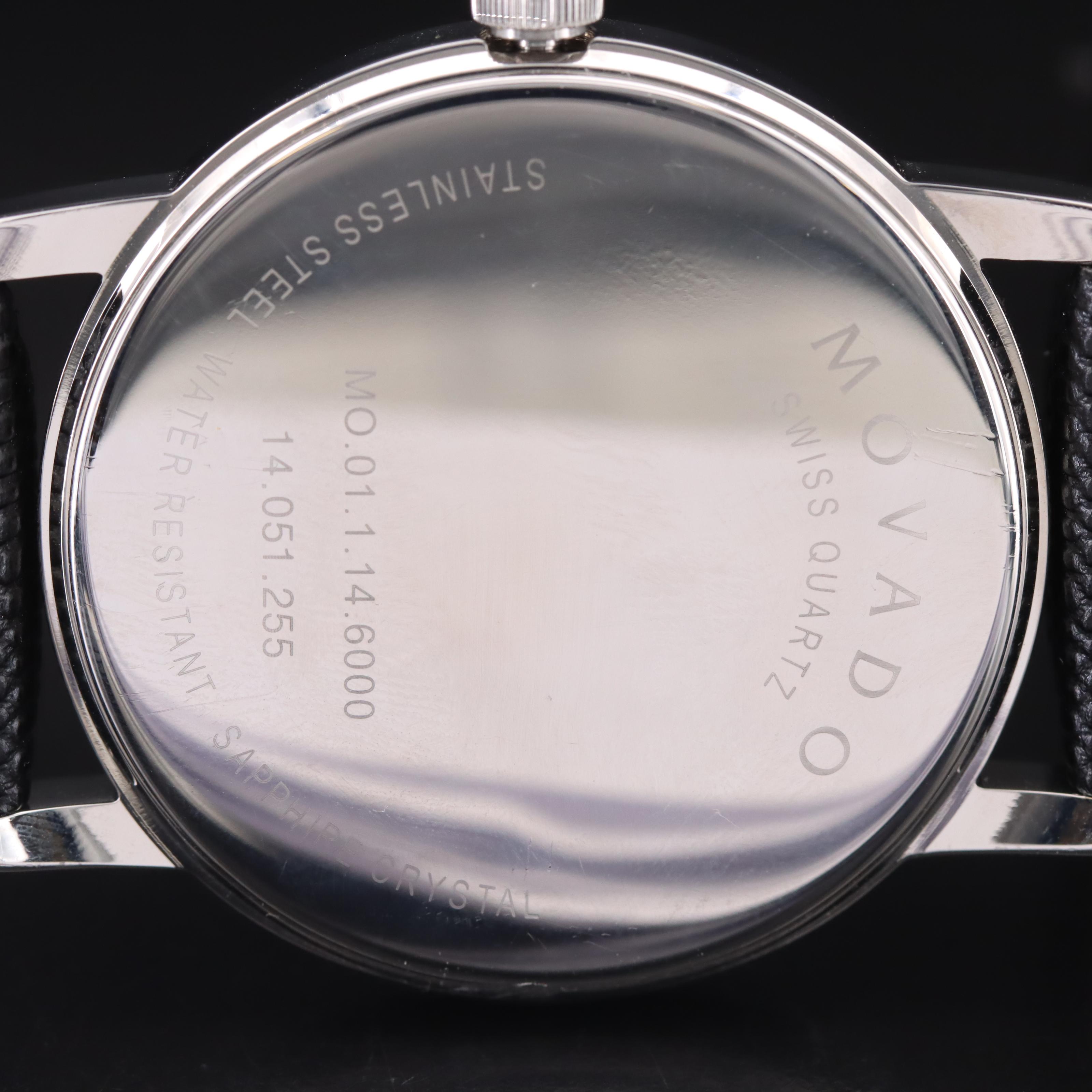 Movado Museum Stainless Steel Black Dial Watch