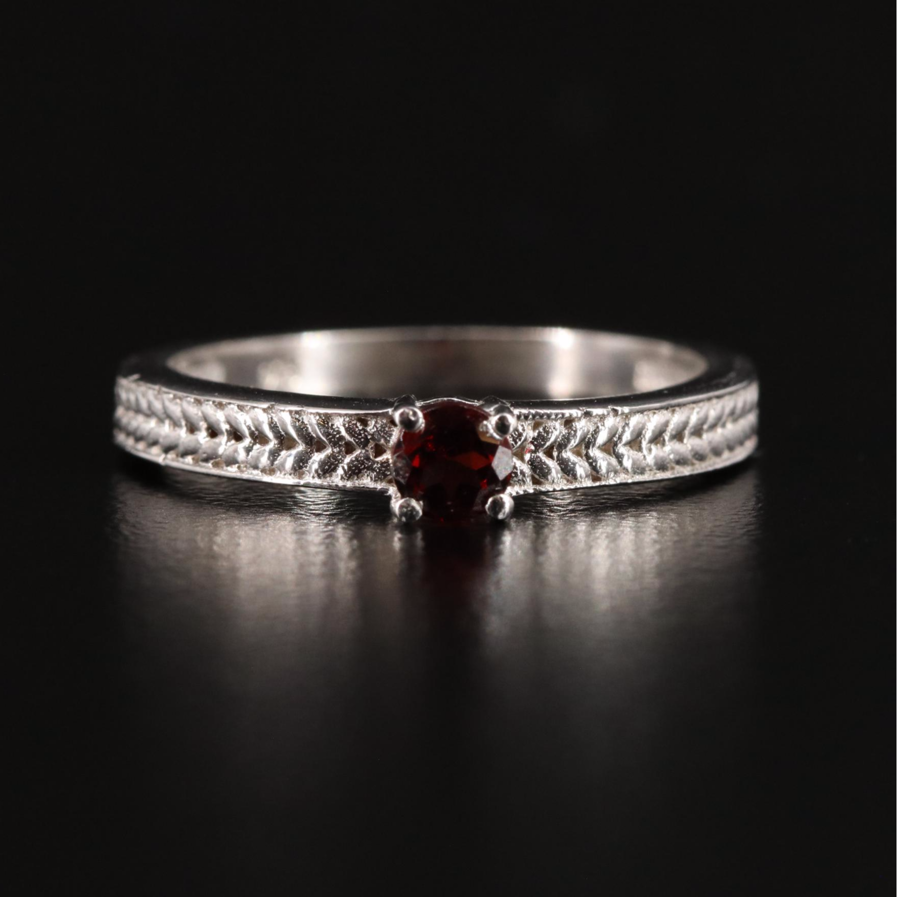 Sterling Garnet Ring