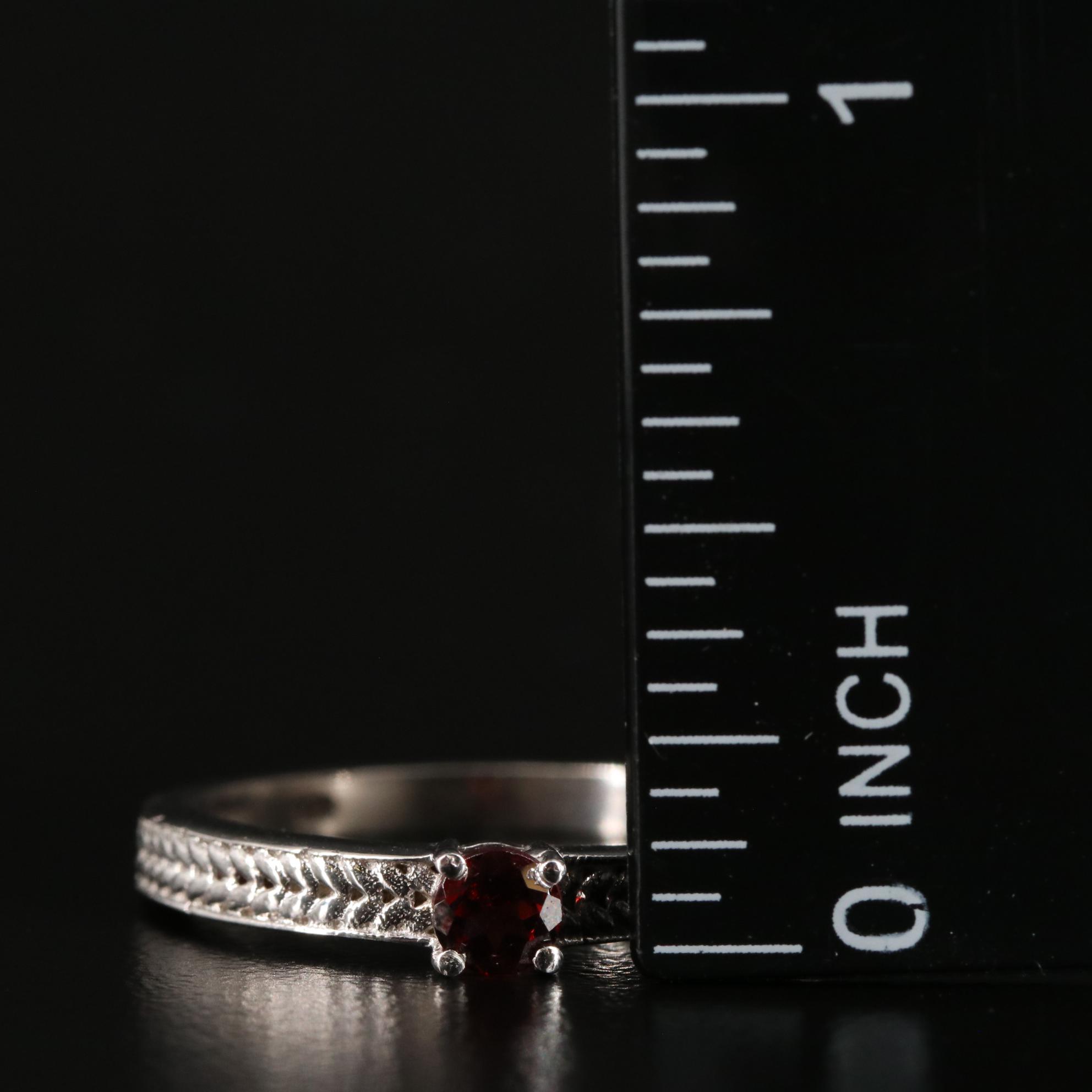 Sterling Garnet Ring