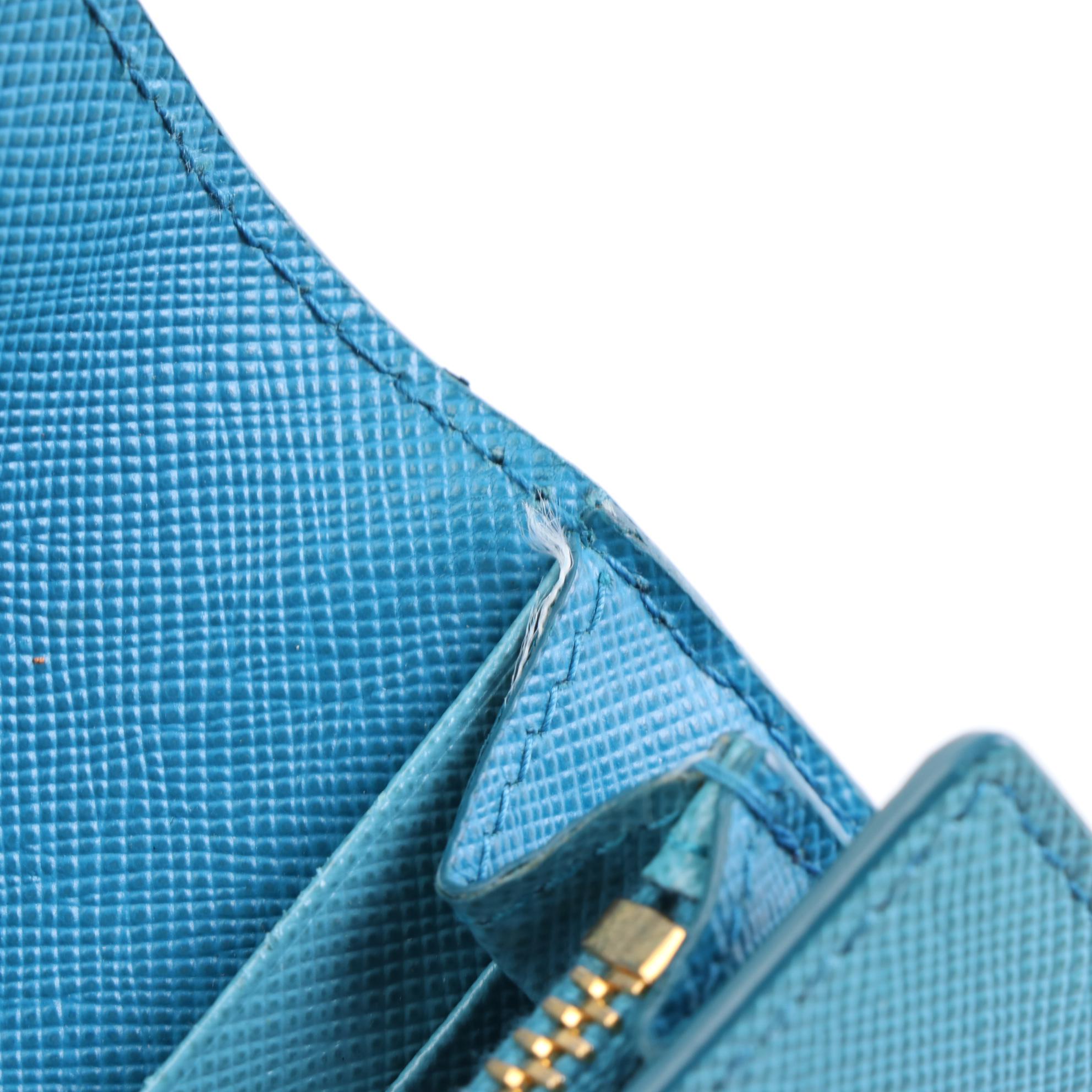 Prada Bicolor Saffiano Leather Wallet