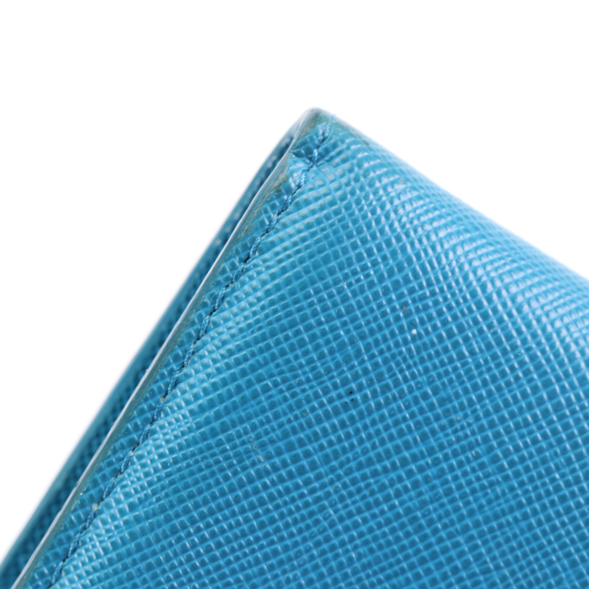 Prada Bicolor Saffiano Leather Wallet