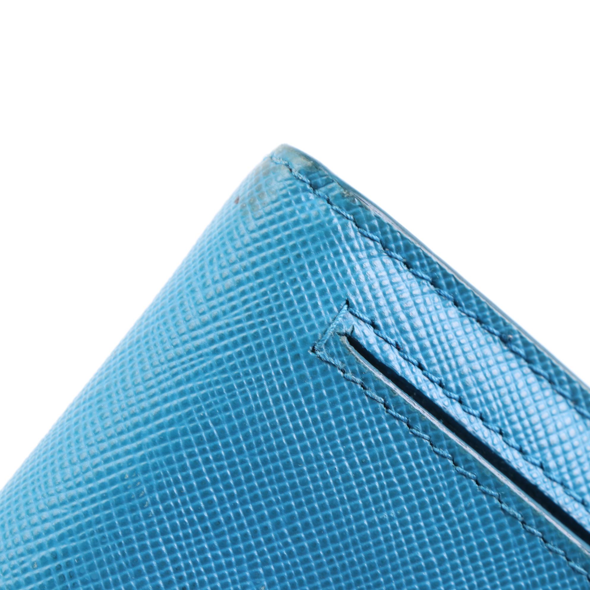 Prada Bicolor Saffiano Leather Wallet