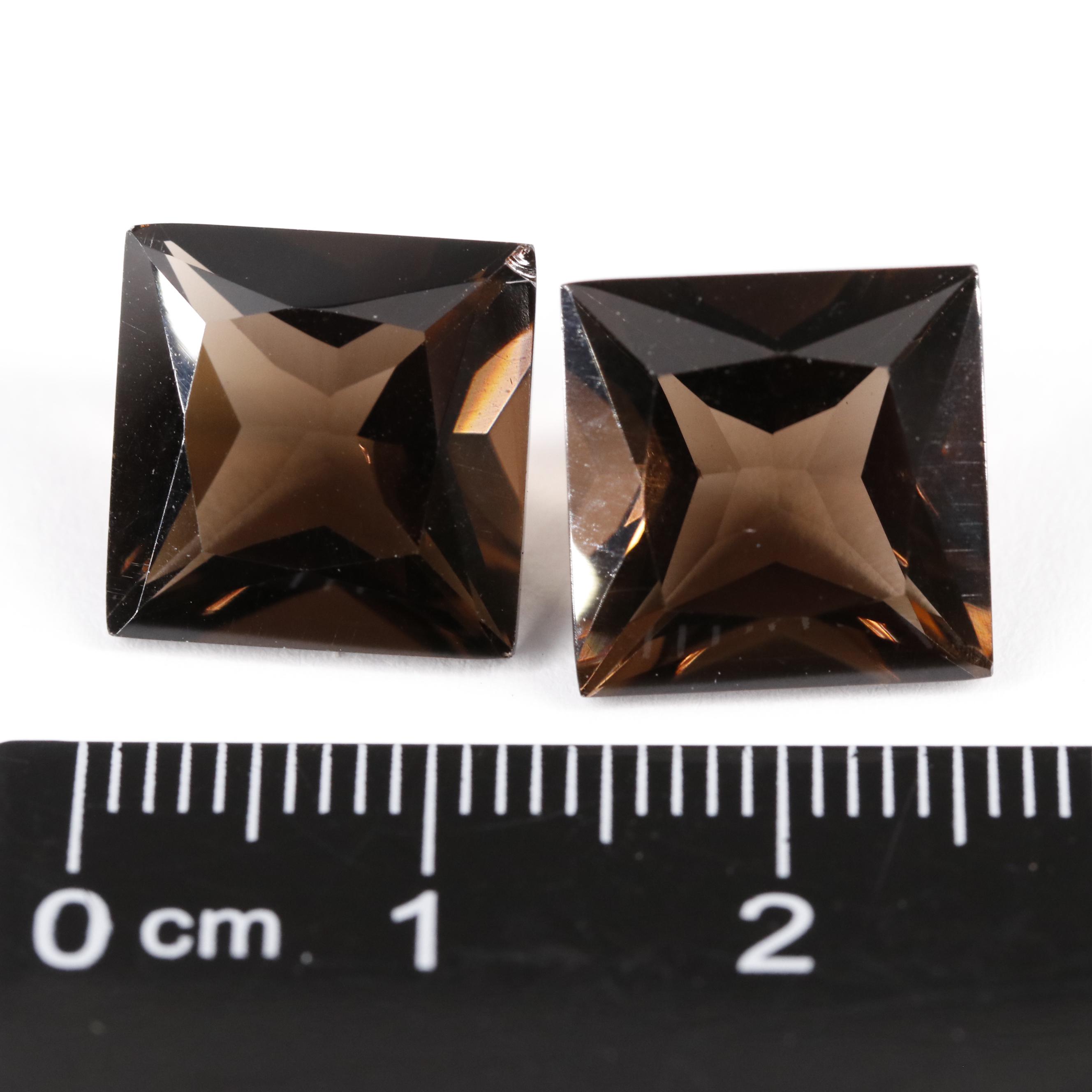 Loose 15.25 CTW Smoky Quartz Lot