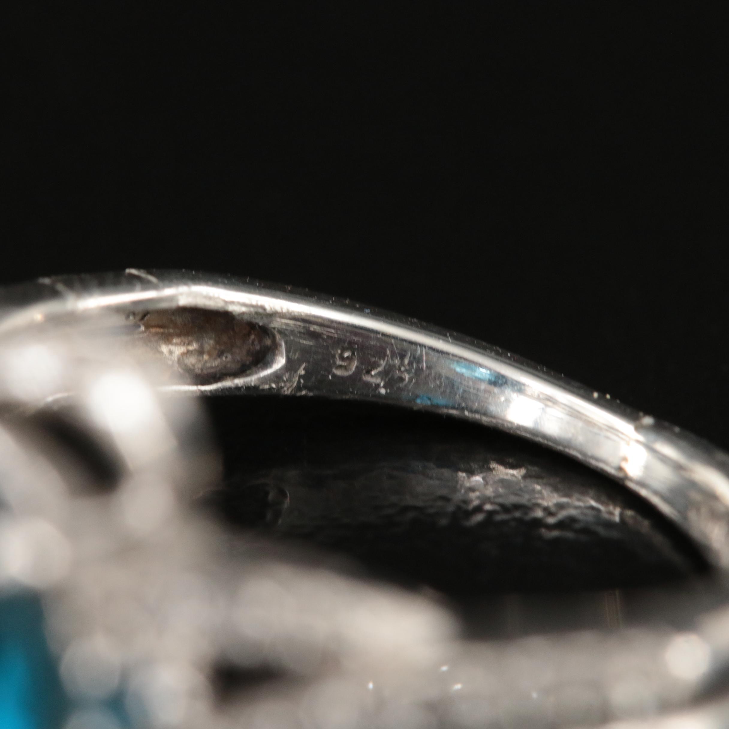 Sterling London Blue Topaz and Sapphire Ring