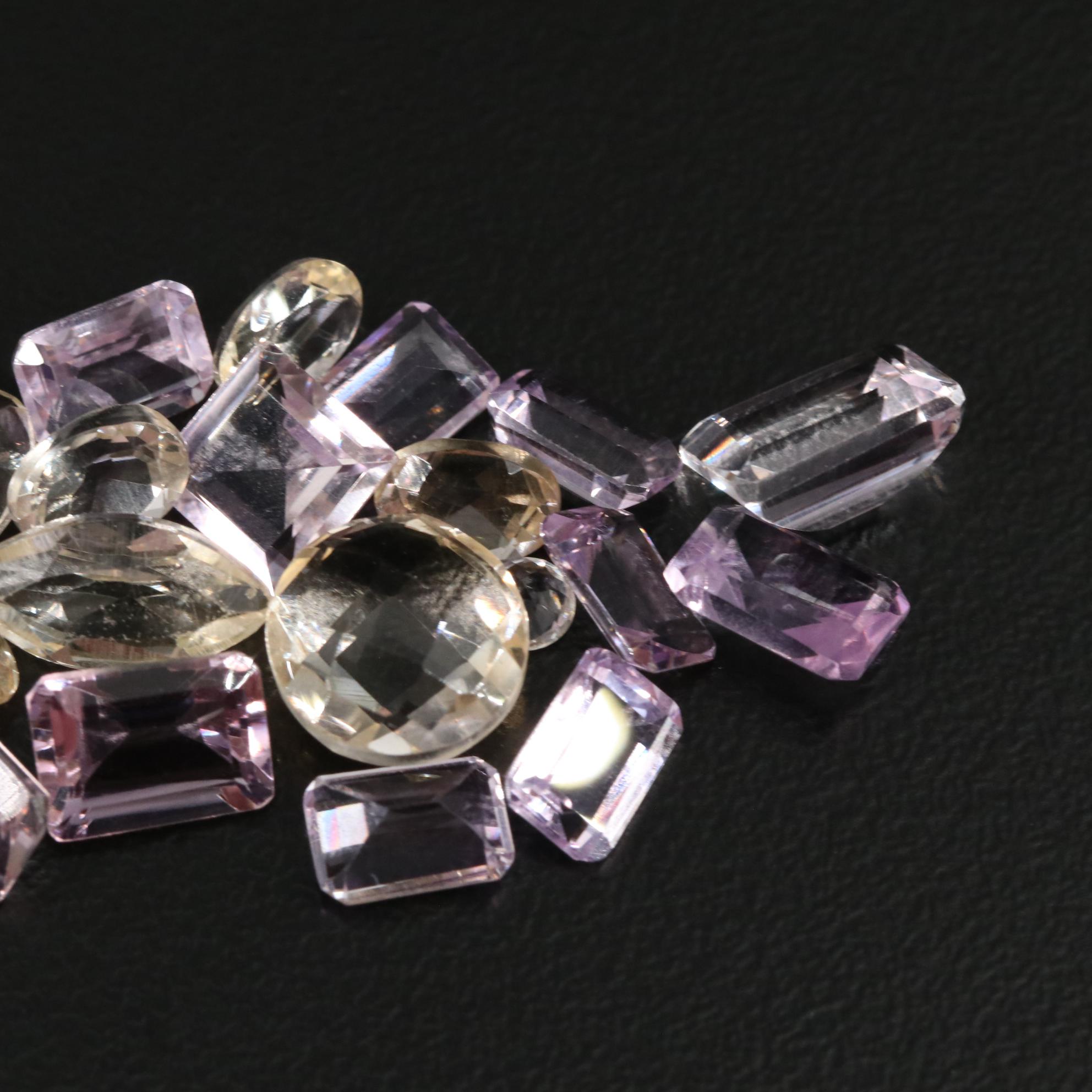 Loose 21.35 CTW Amethyst and Citrine Lot