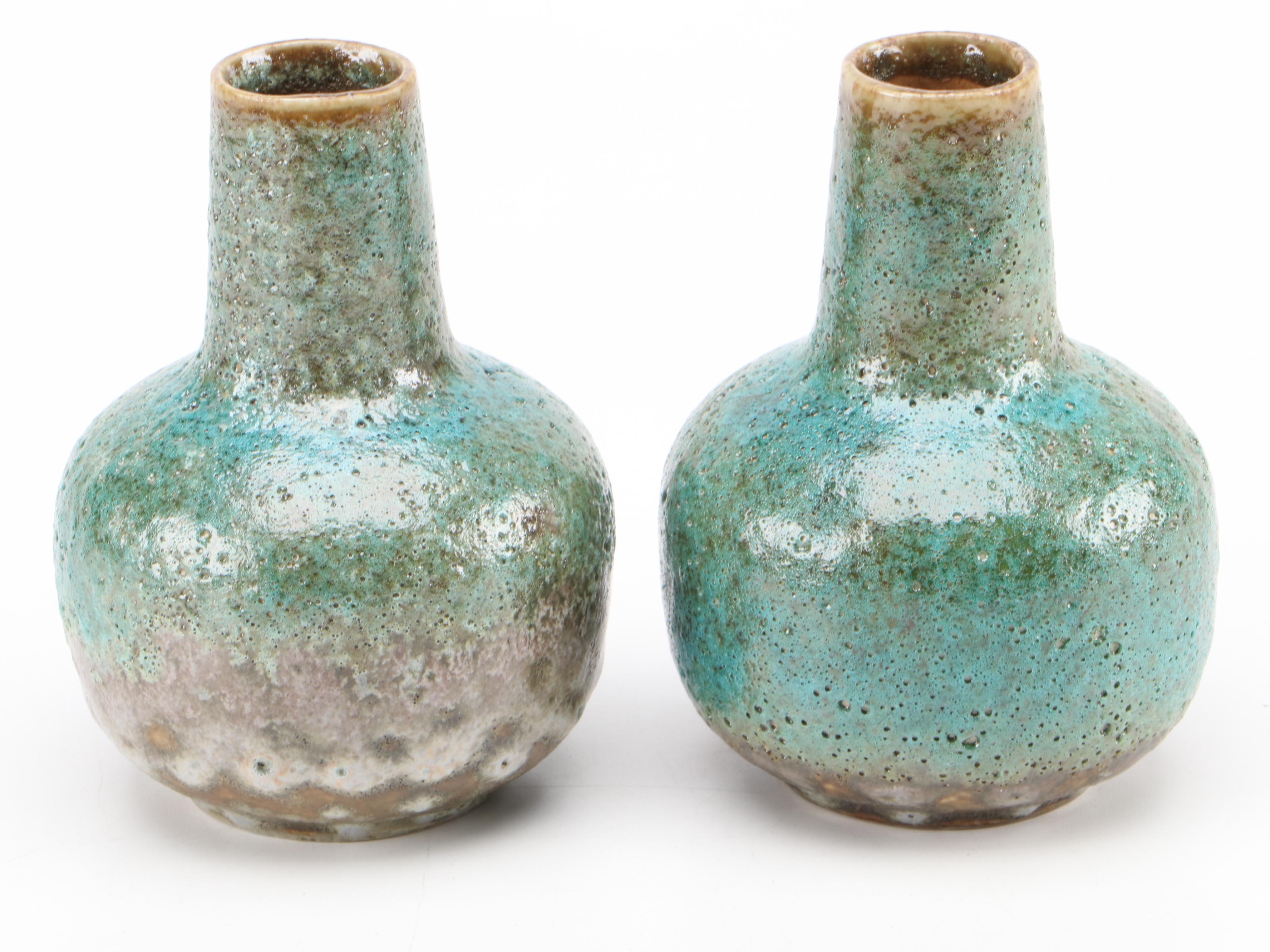 Green Seagrass Wrapped Trays, Mottled Glaze Stoneware Vases and More