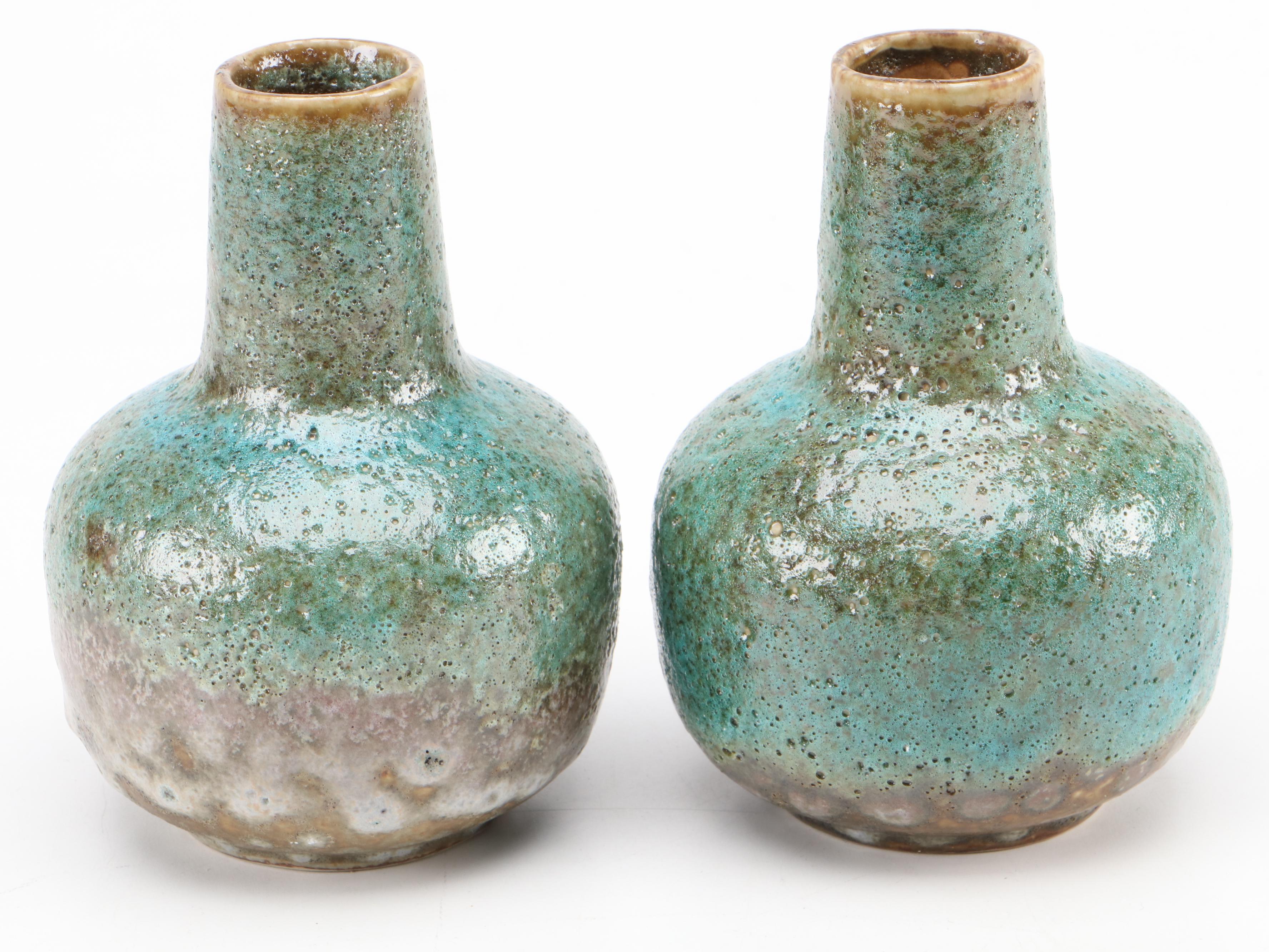 Green Seagrass Wrapped Trays, Mottled Glaze Stoneware Vases and More