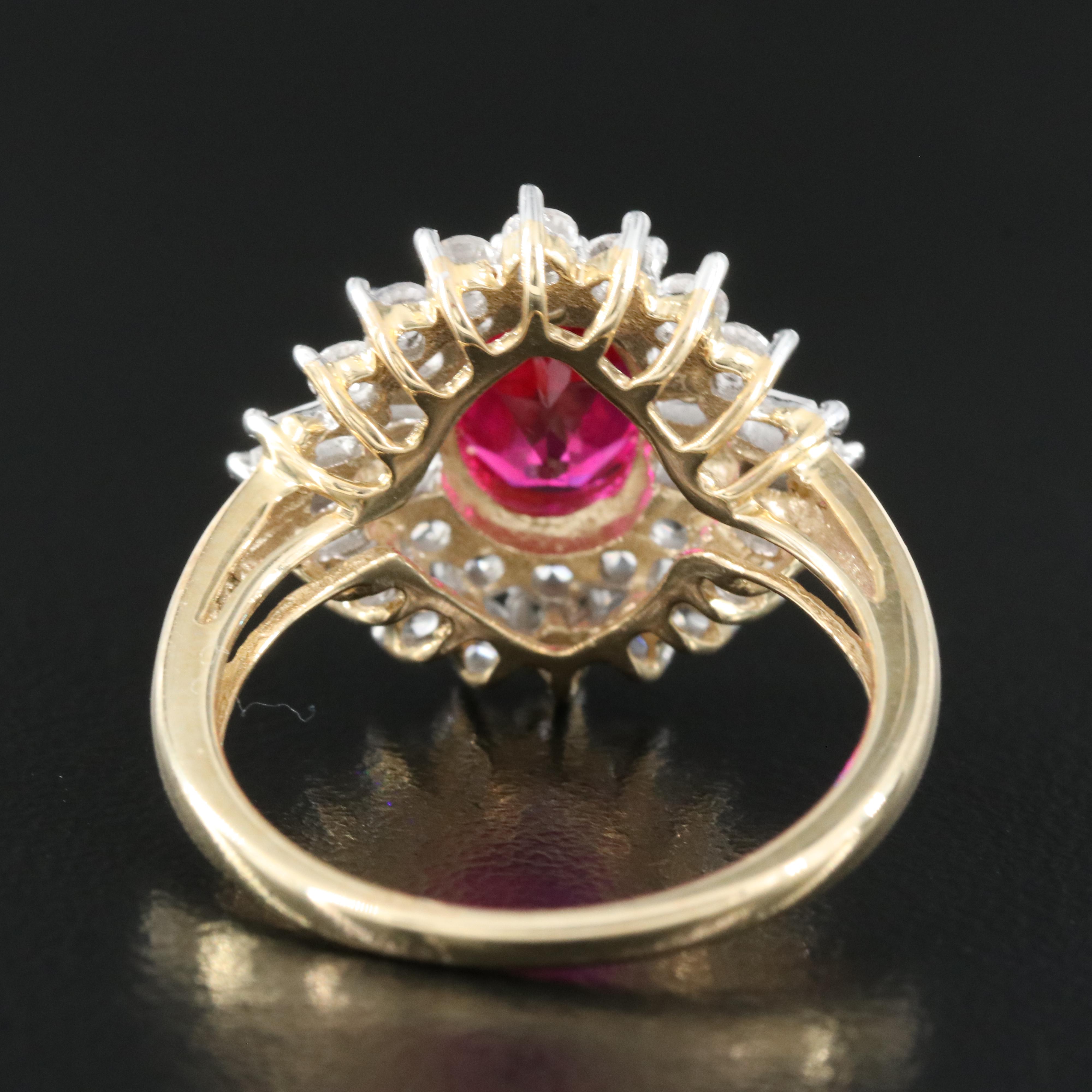 10K Ruby and Sapphire Ring
