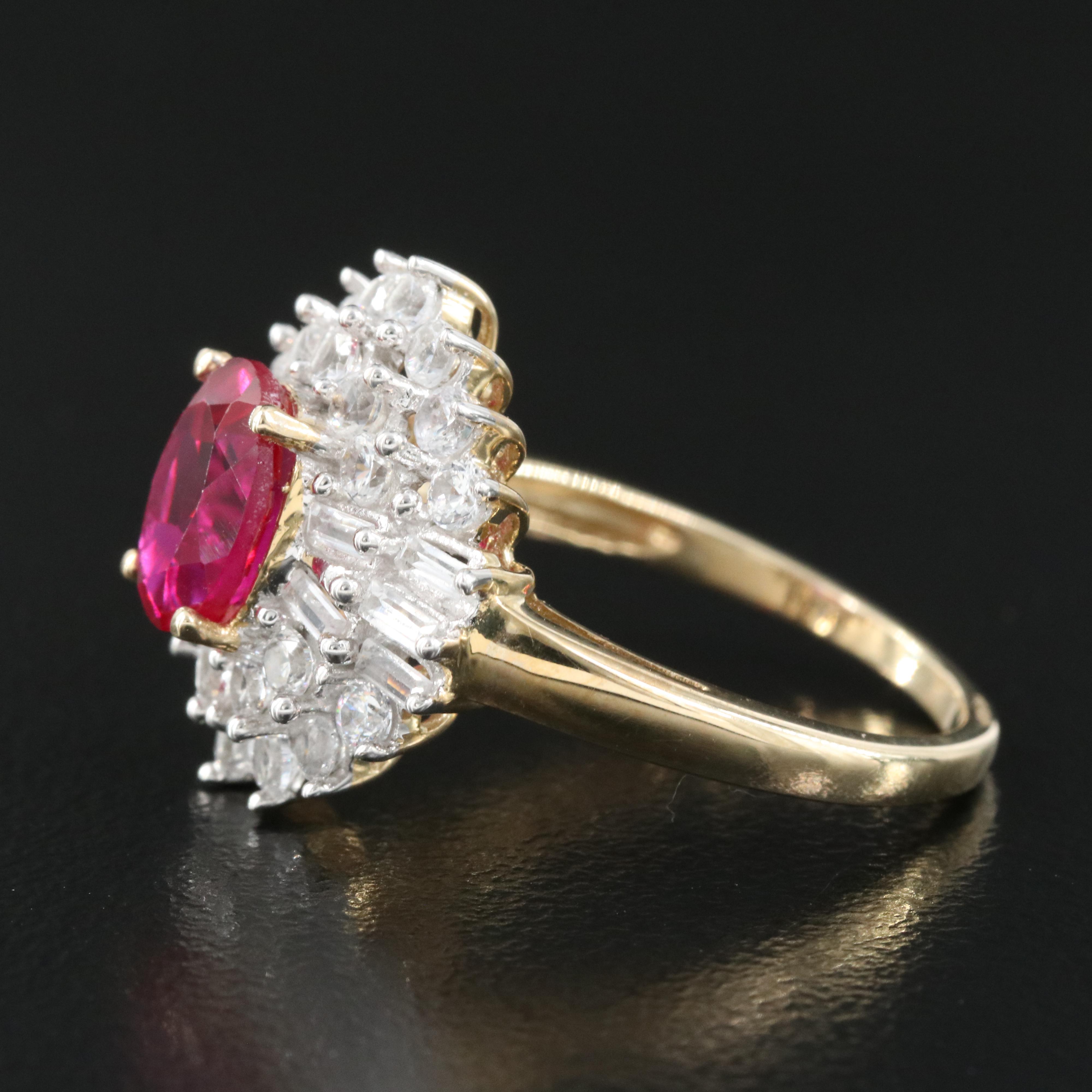 10K Ruby and Sapphire Ring