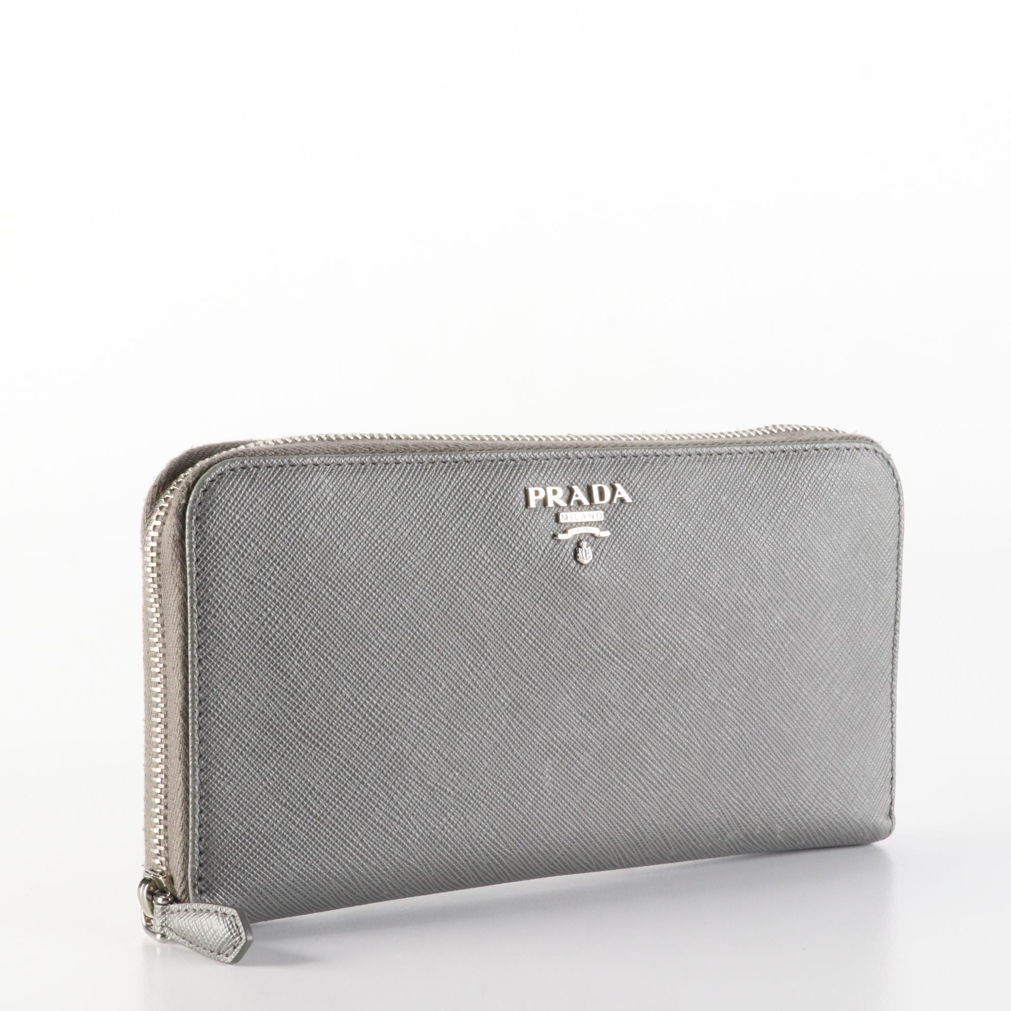 Prada Saffiano Leather Zip Wallet