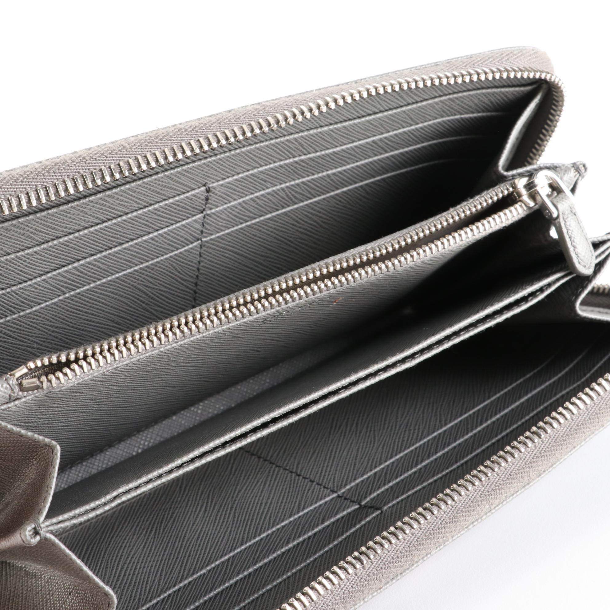 Prada Saffiano Leather Zip Wallet