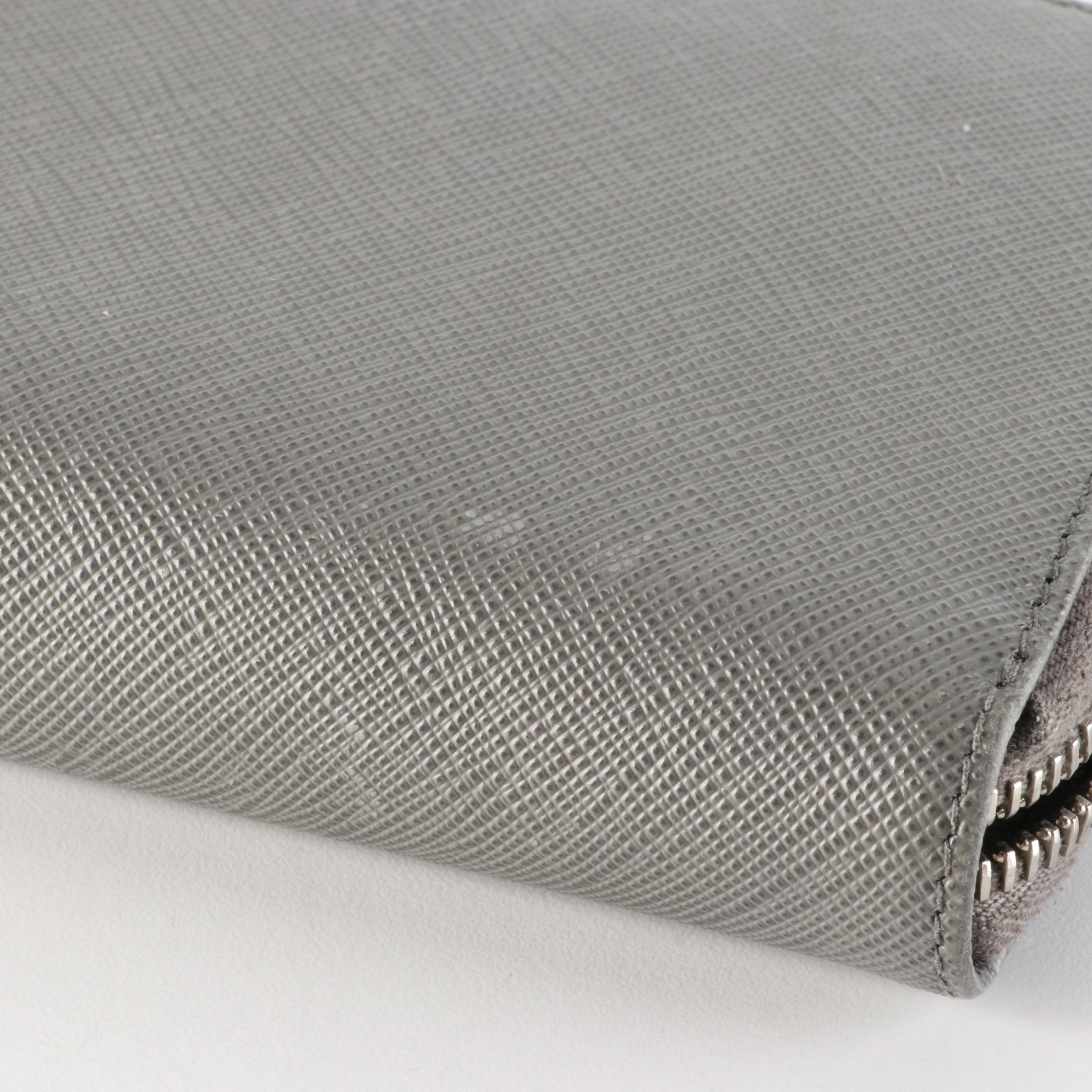 Prada Saffiano Leather Zip Wallet