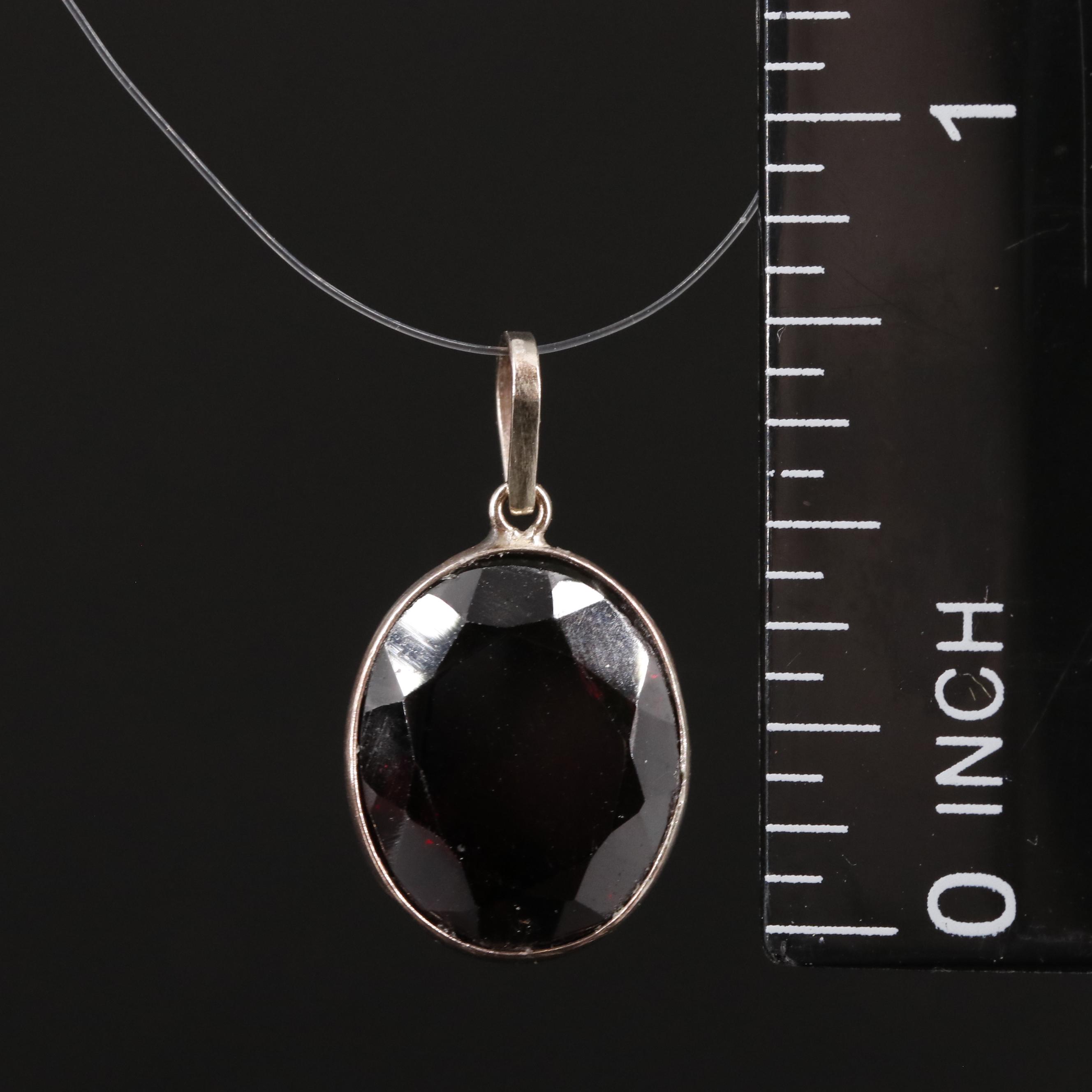14K Rhodolite Garnet Pendant
