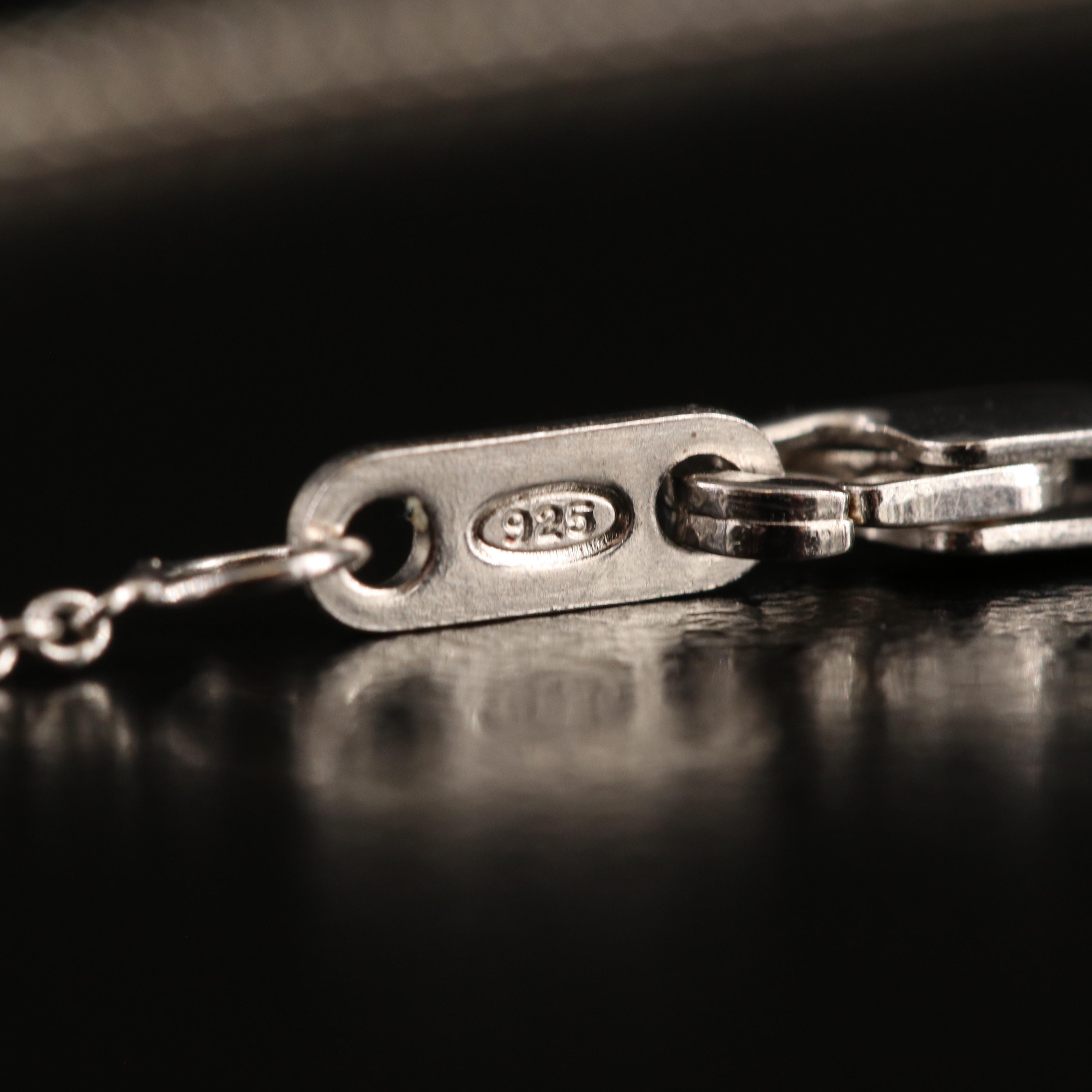 Sterling Sapphire Necklace with 10K Rose Gold Accent