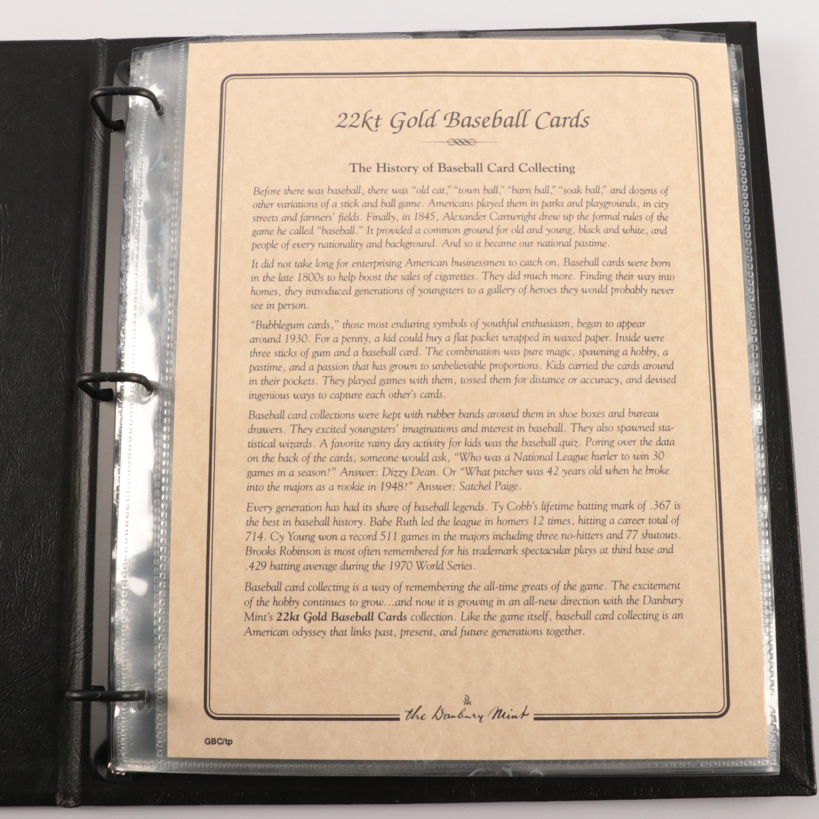 Danbury Mint 22K Baseball Cards with 1992 Topps Set and More Sports Memorabilia