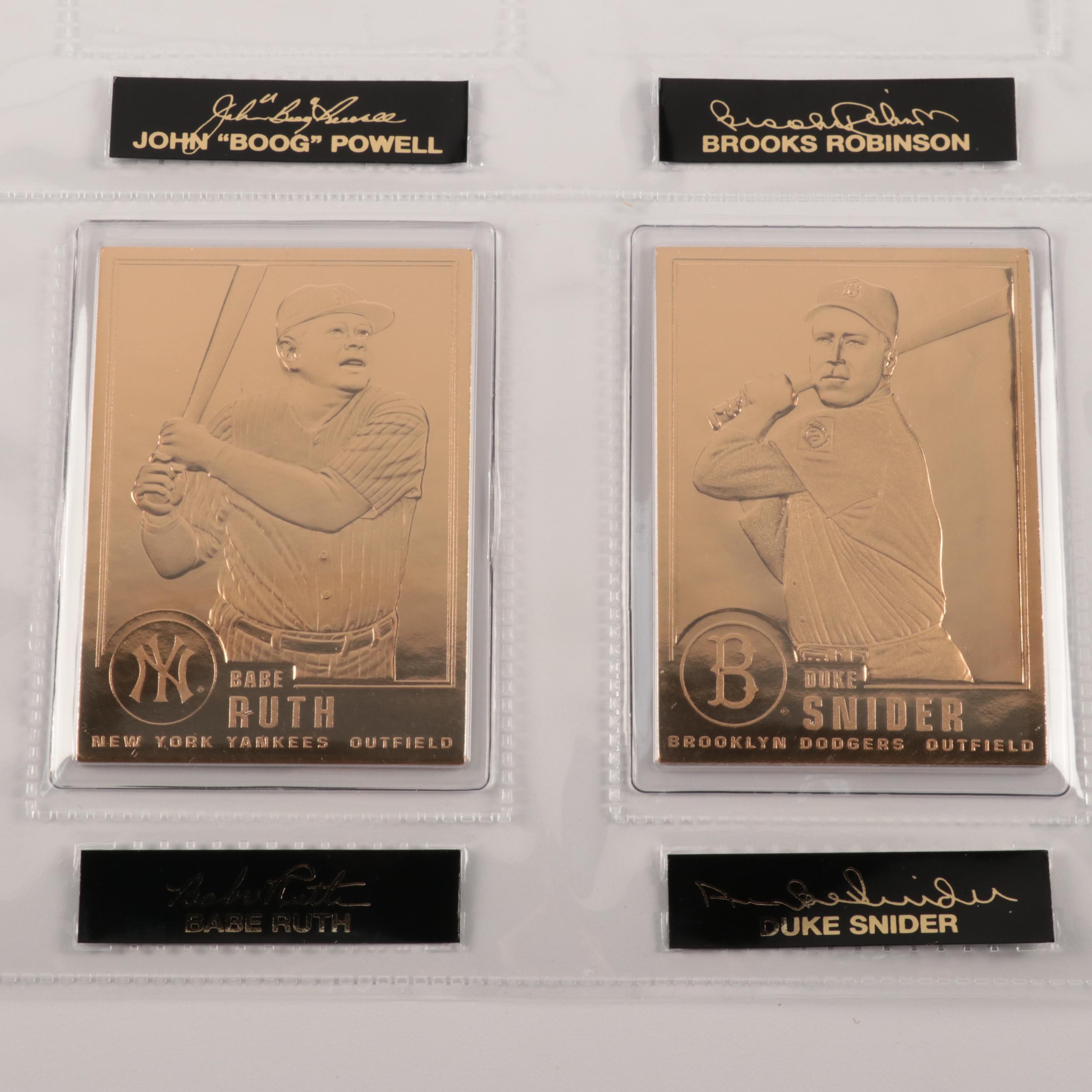 Danbury Mint 22K Baseball Cards with 1992 Topps Set and More Sports Memorabilia