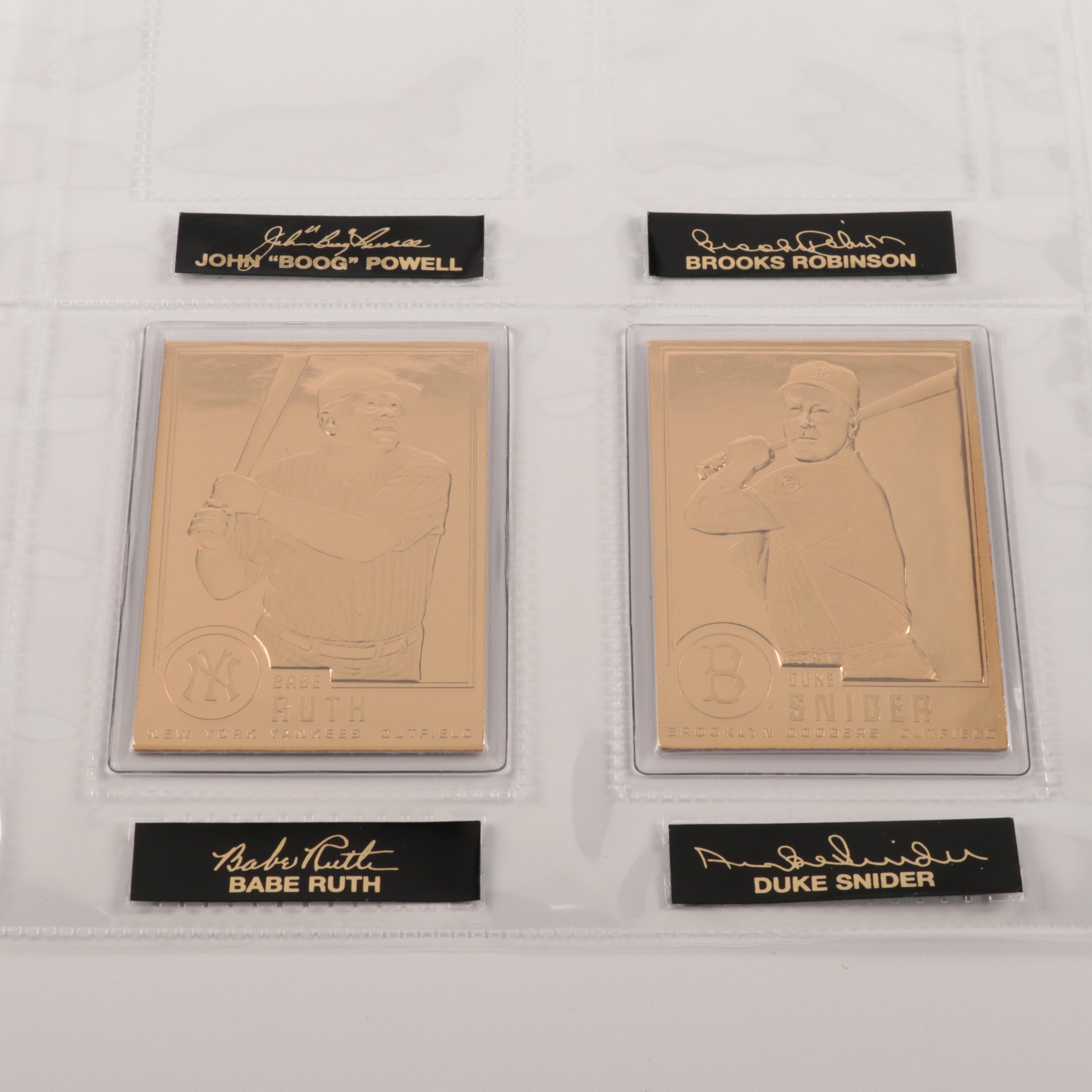 Danbury Mint 22K Baseball Cards with 1992 Topps Set and More Sports Memorabilia