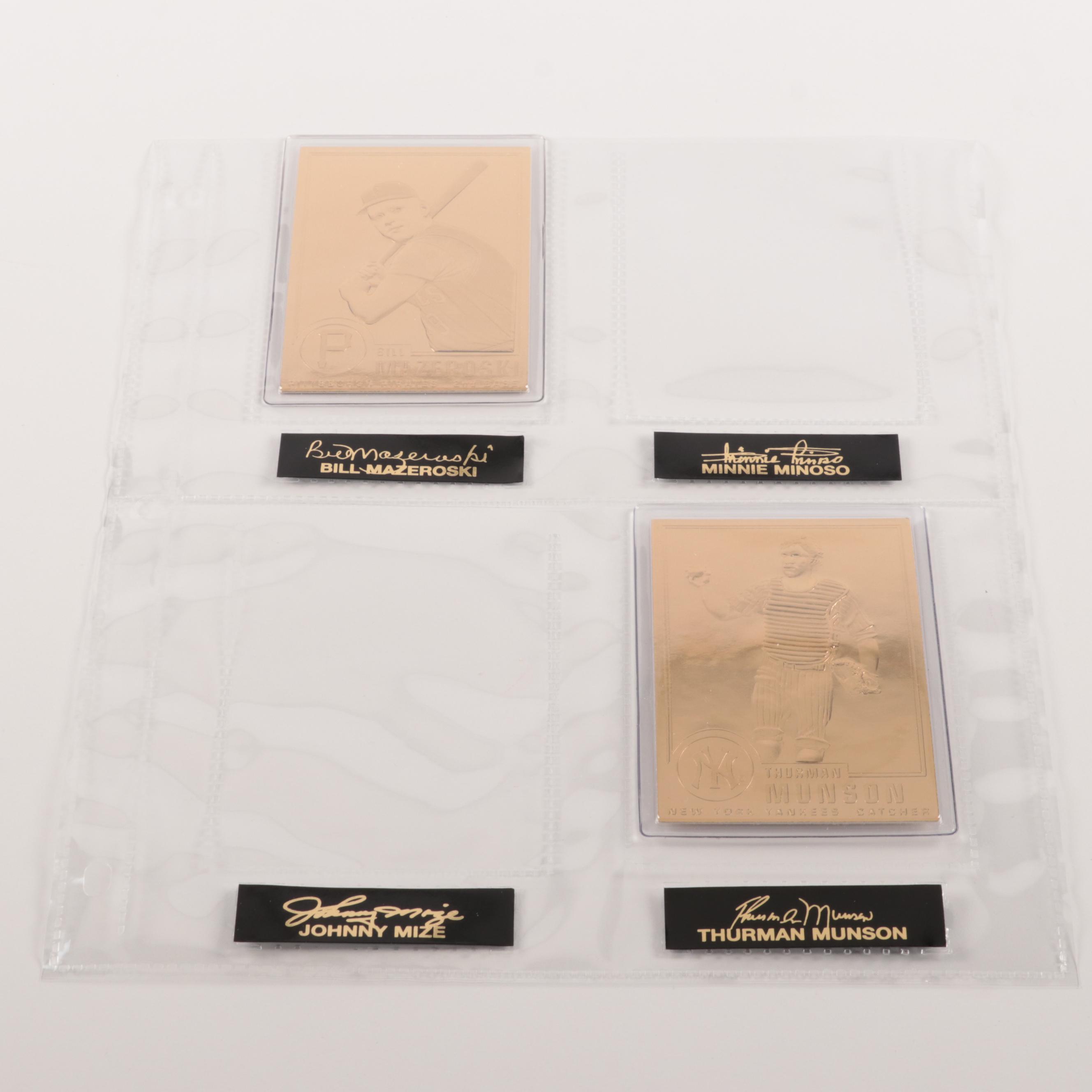 Danbury Mint 22K Baseball Cards with 1992 Topps Set and More Sports Memorabilia