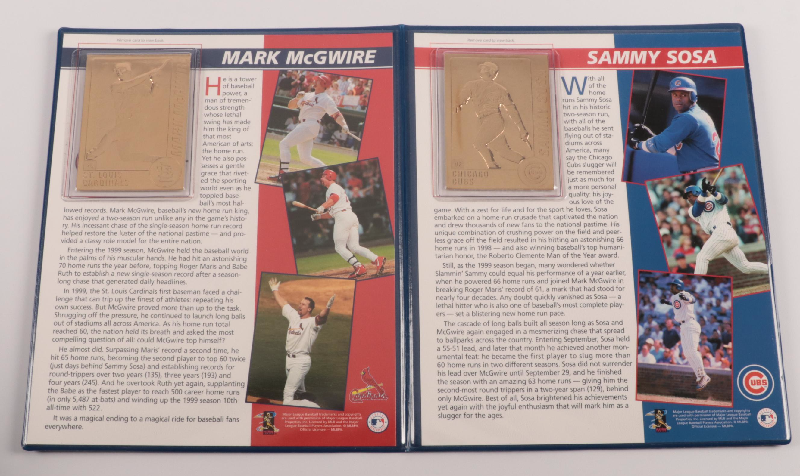 Danbury Mint 22K Baseball Cards with 1992 Topps Set and More Sports Memorabilia