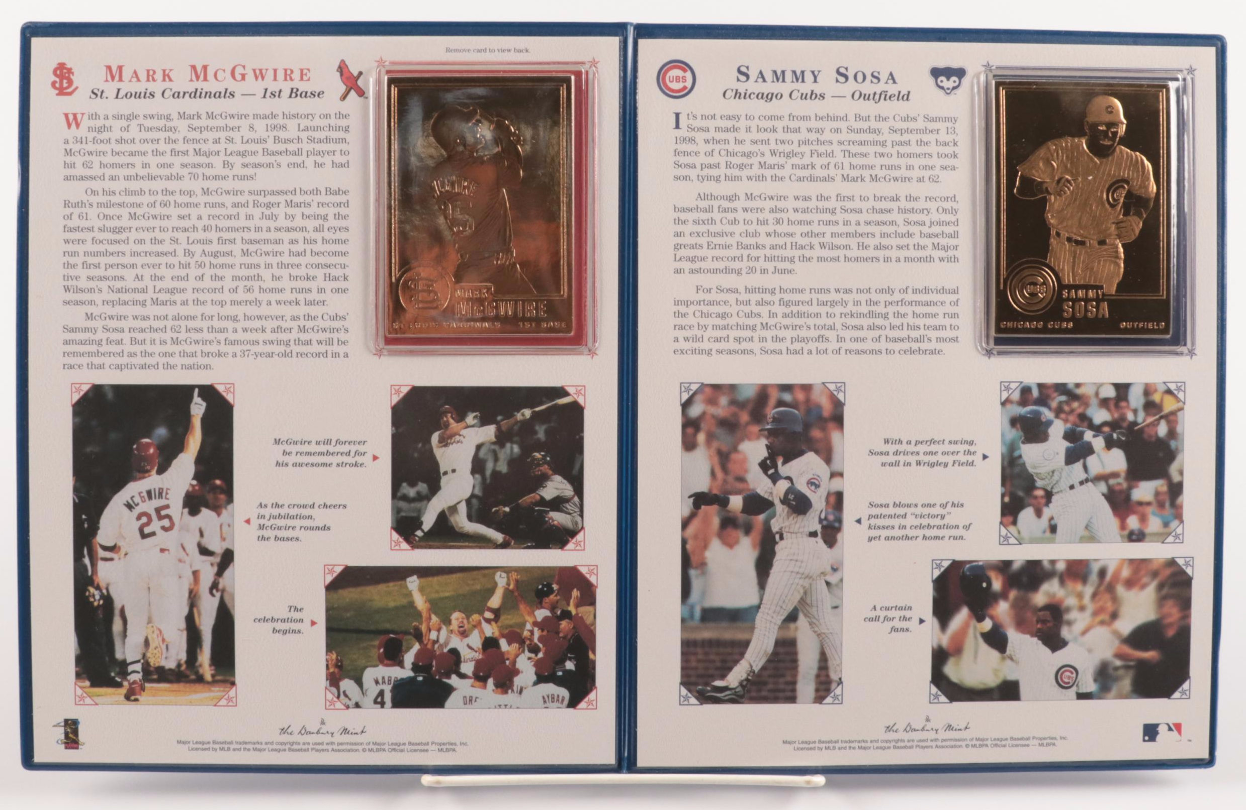 Danbury Mint 22K Baseball Cards with 1992 Topps Set and More Sports Memorabilia