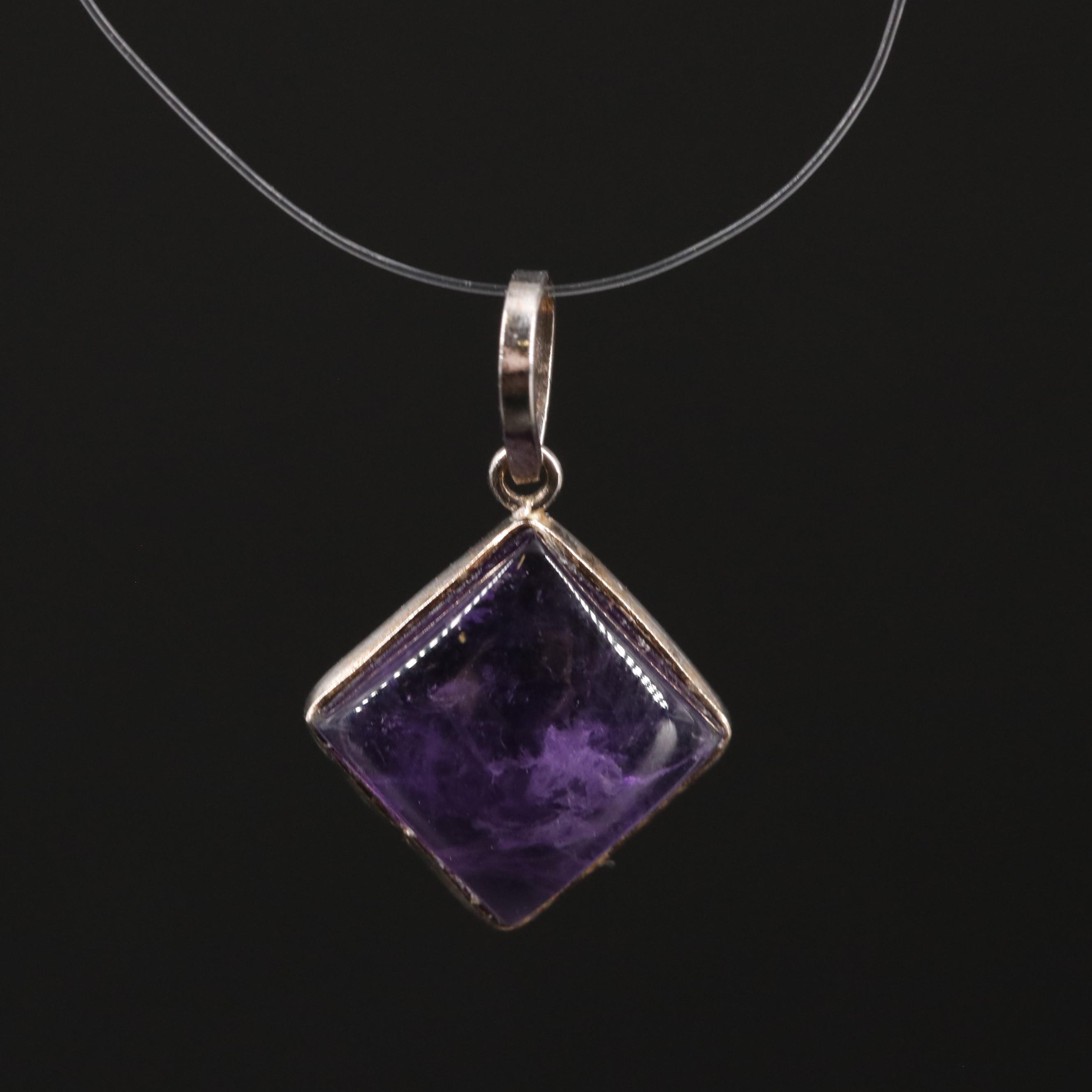 14K Amethyst Pendant