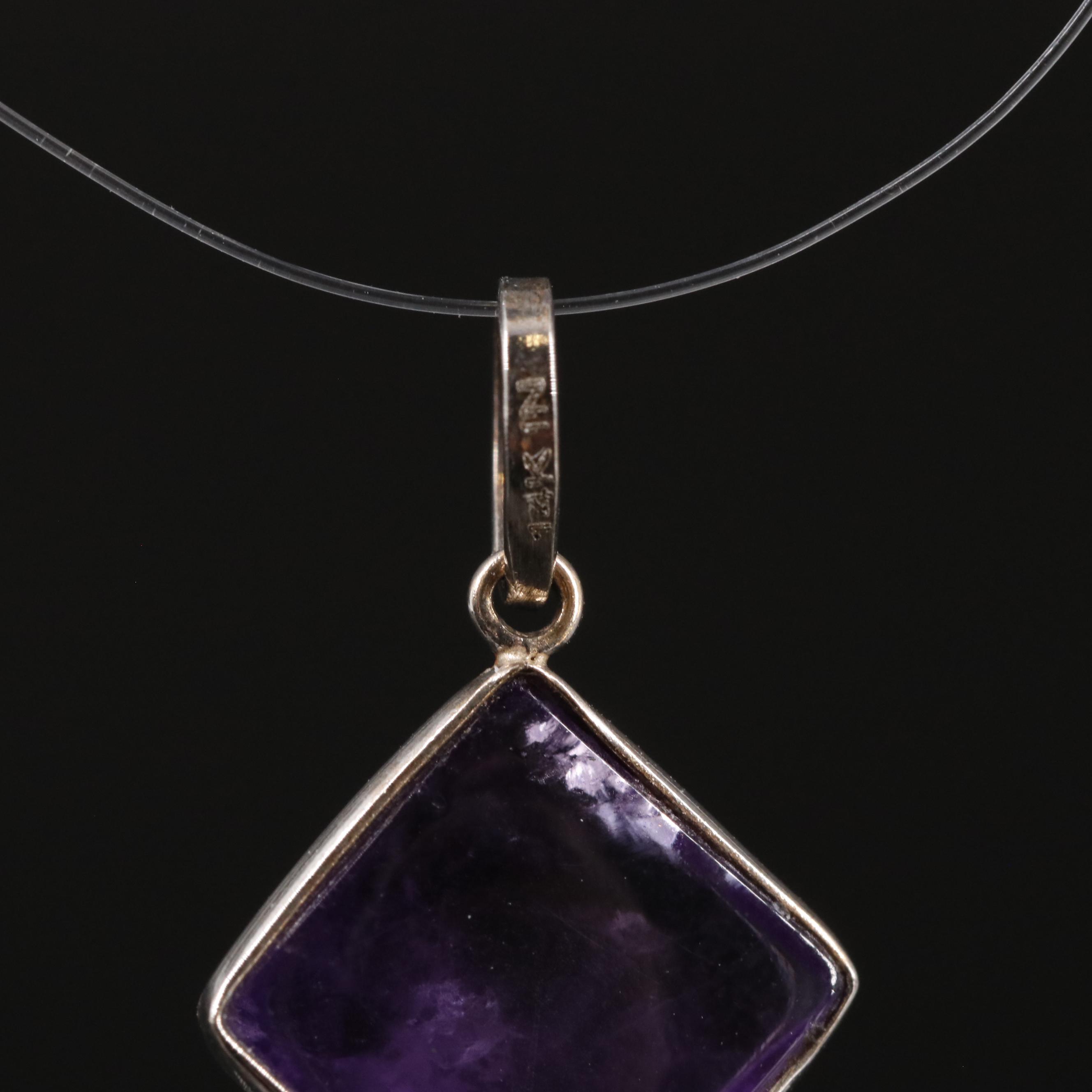 14K Amethyst Pendant